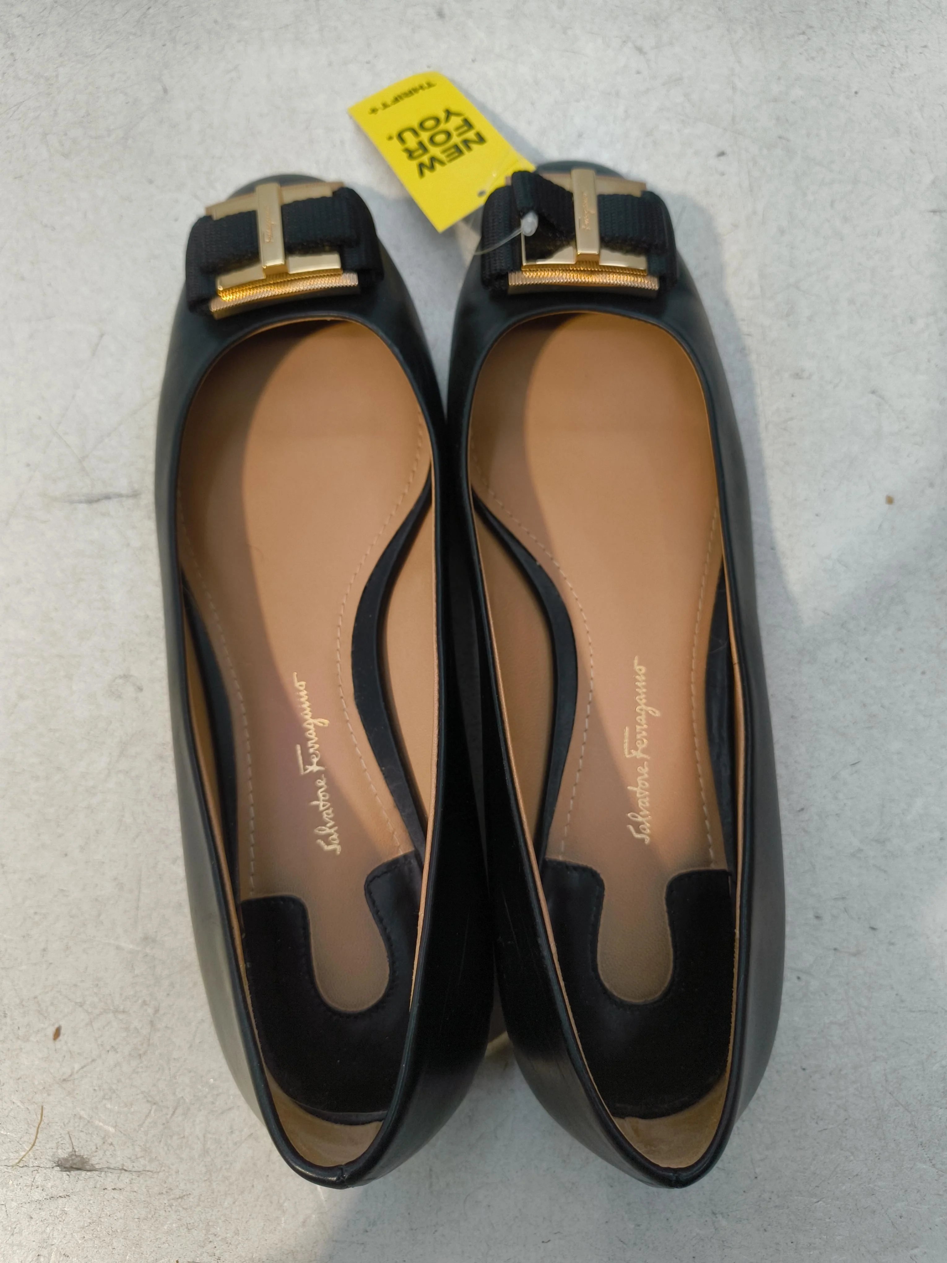 Salvatore Ferragamo Women's Flat Shoes UK 9.5 Black 100% Leather Ballet - Image 6