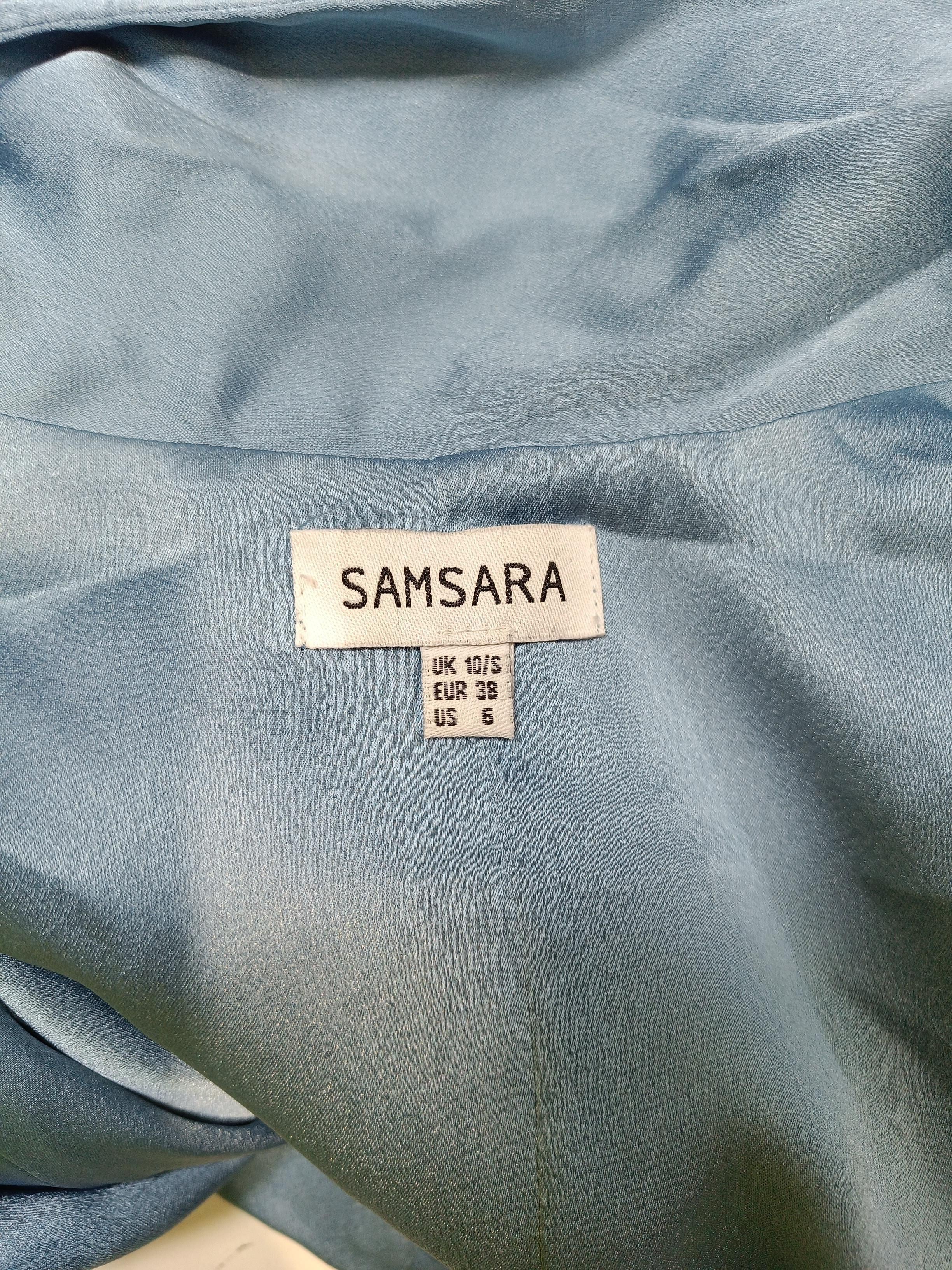 Samsara Women's Blazer UK 10 Blue 100% Polyester Overcoat - Image 6
