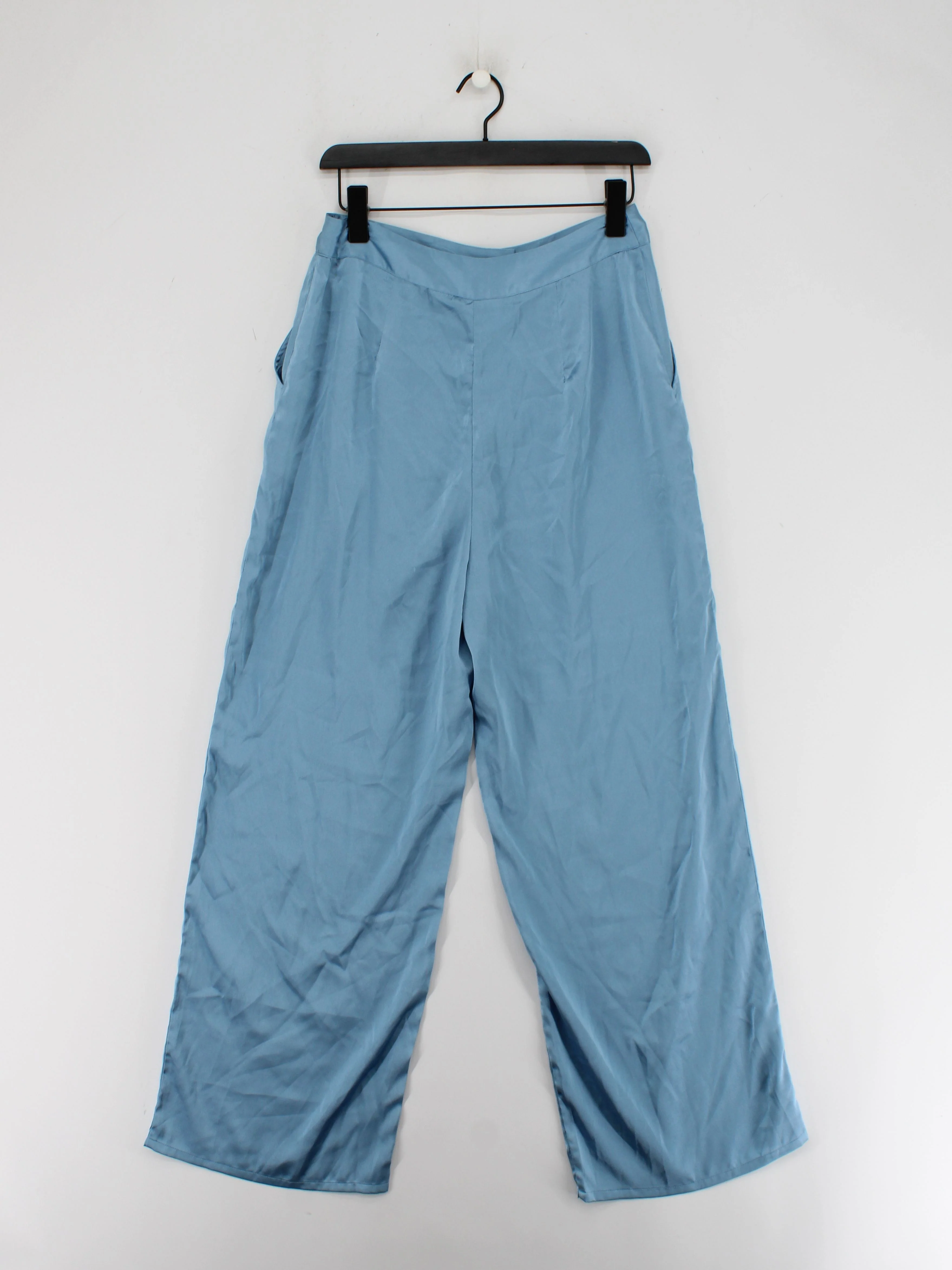 Samsara Women's Trousers UK 12 Blue 100% Other Wide-Leg Chino - Image 2