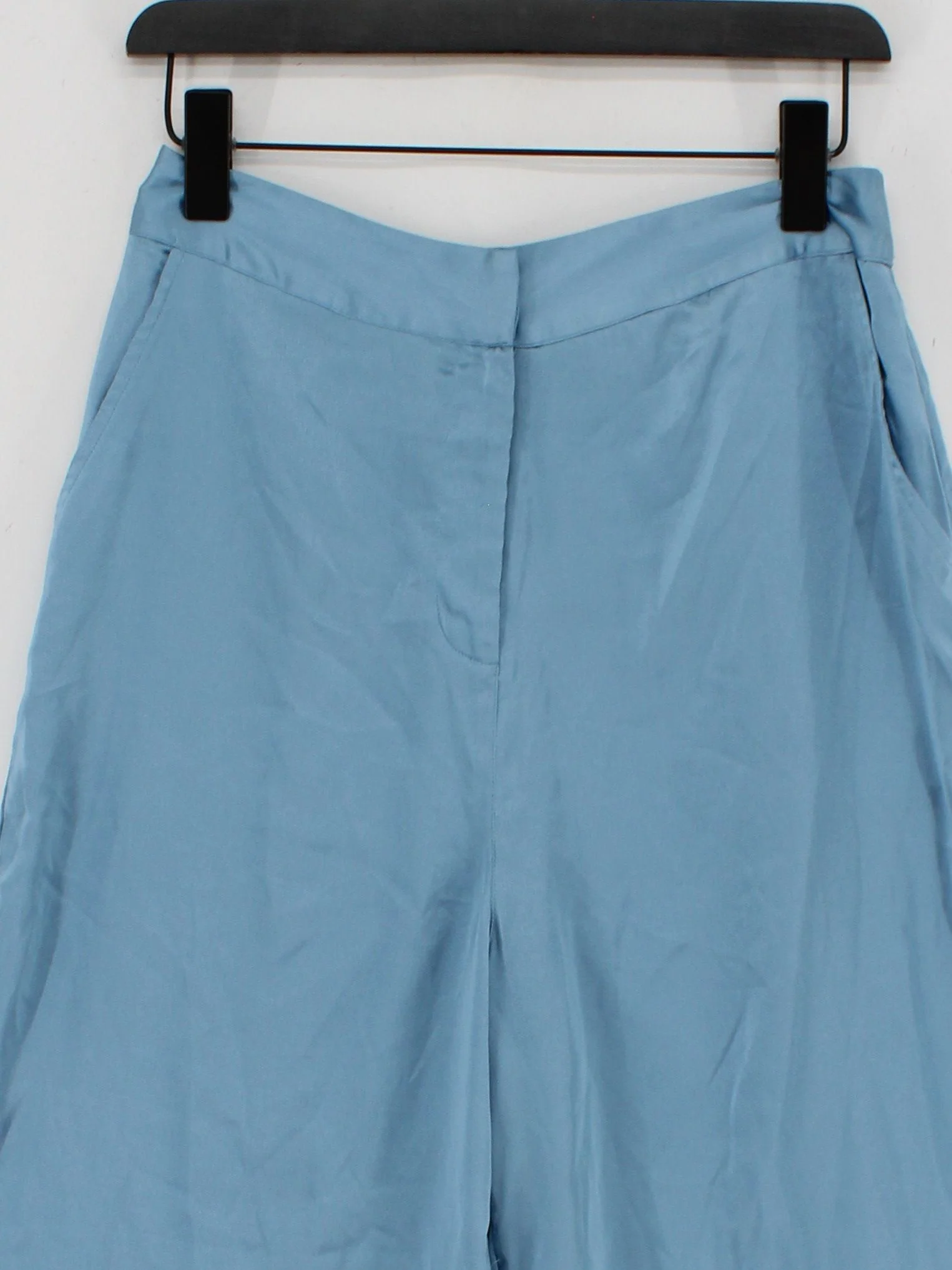 Samsara Women's Trousers UK 12 Blue 100% Other Wide-Leg Chino - Image 3