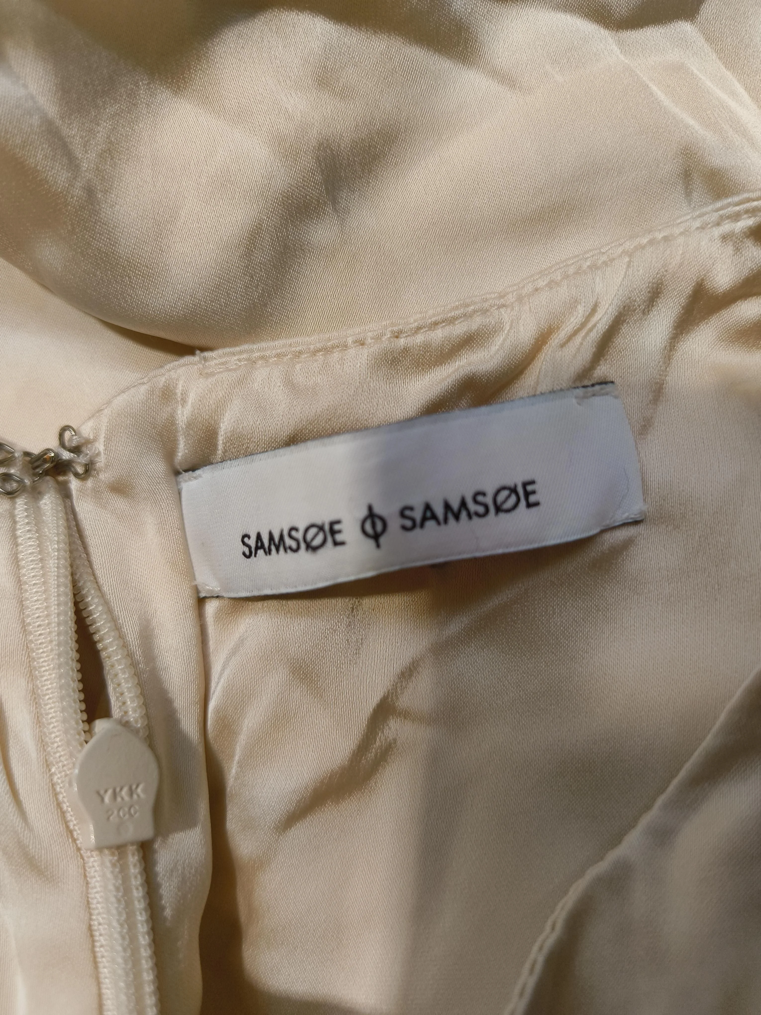Samsøe & Samsøe Women's Top XS Cream Viscose with Elastane Cropped - Image 7