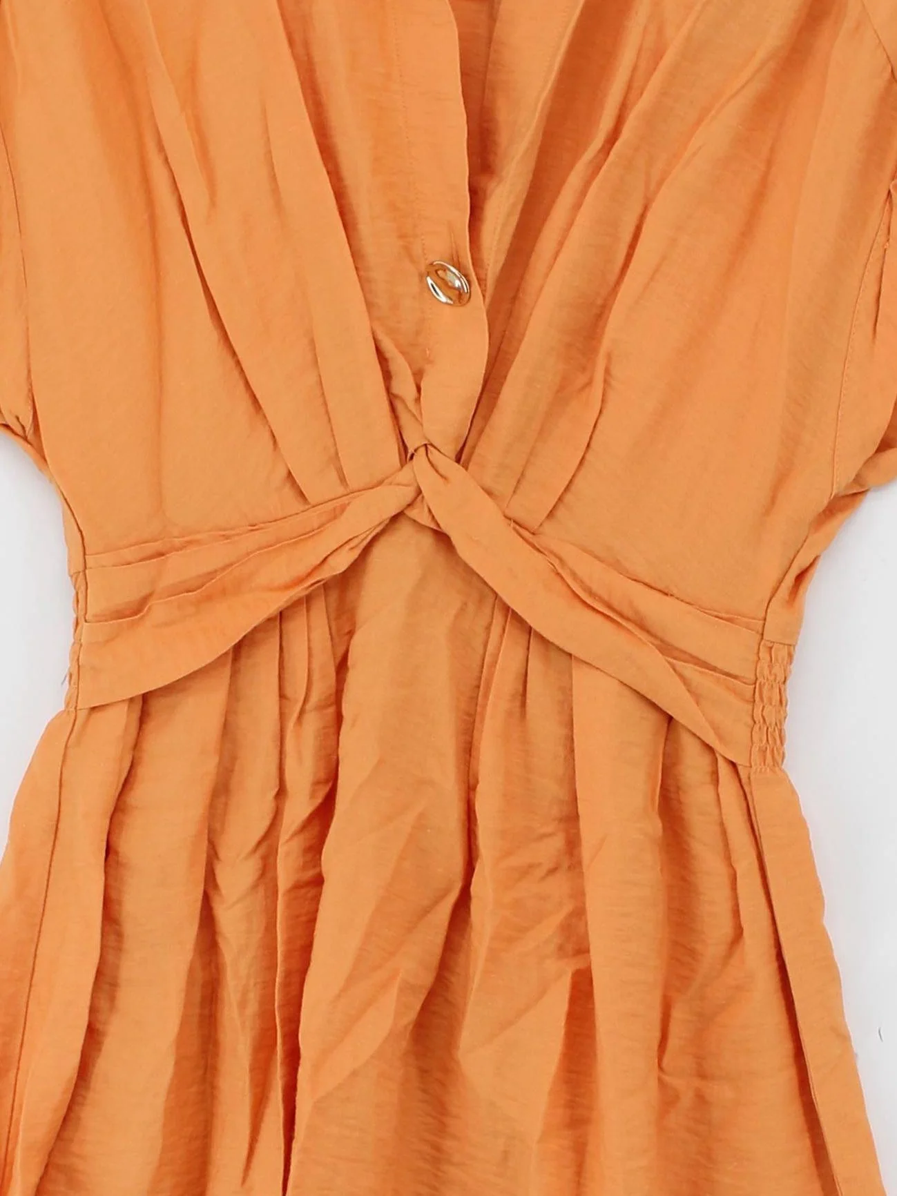 Sandro A-Line Midi Dress in Orange - Image 3