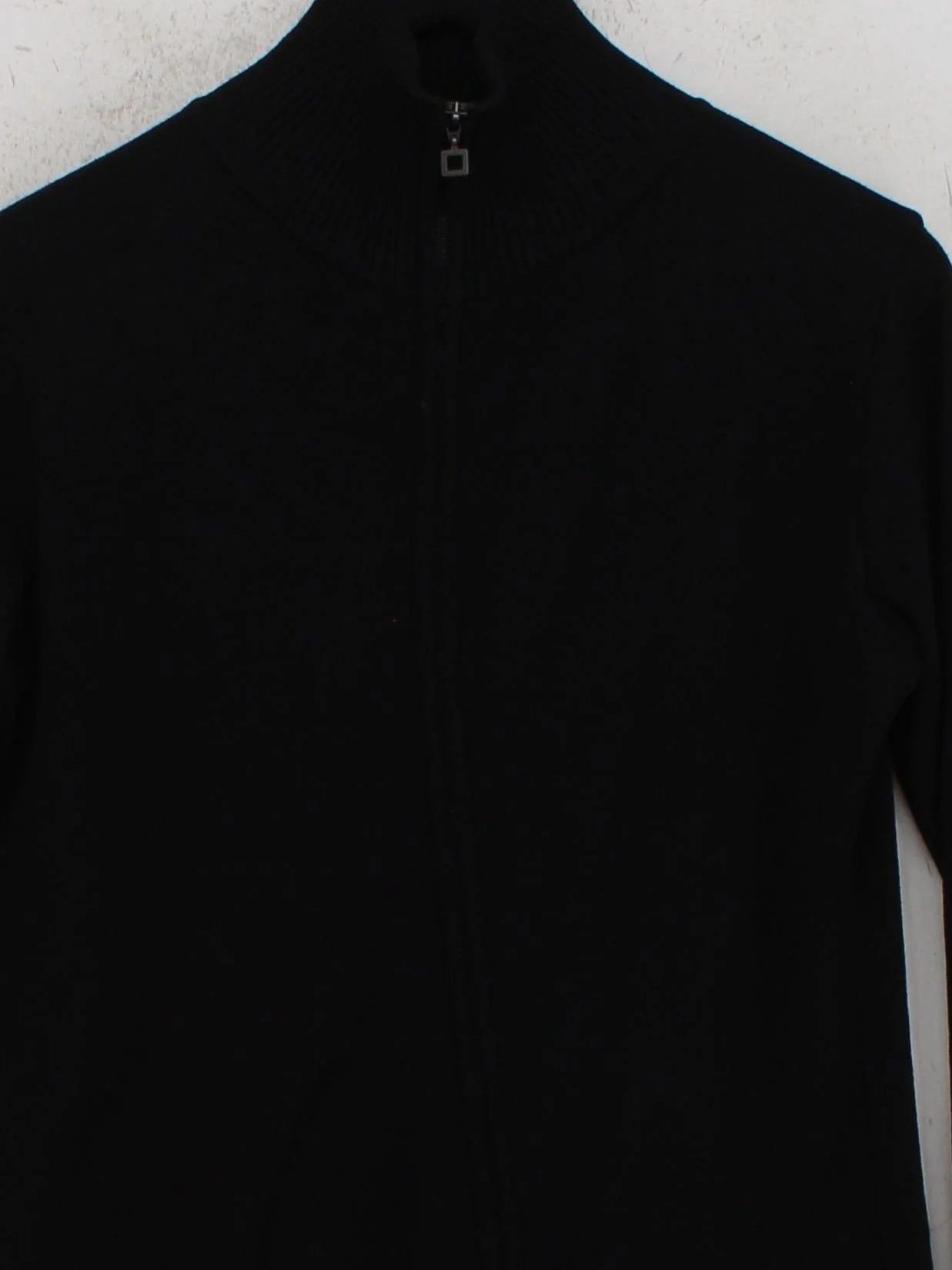 Sarah Pacini Men's Cardigan Black Viscose with Polyester High Neck Cardigan - Image 3