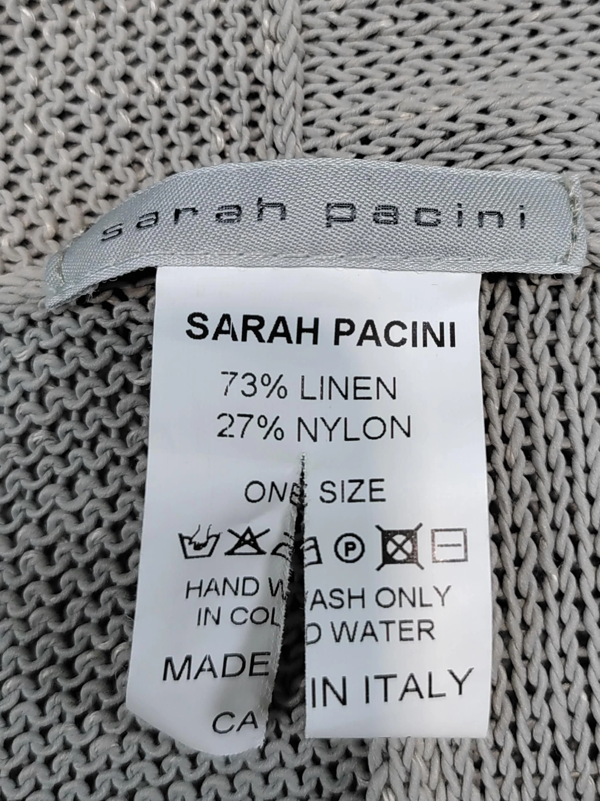 Sarah Pacini Women's Cardigan Grey Linen with Nylon V-Neck Cardigan - Image 5