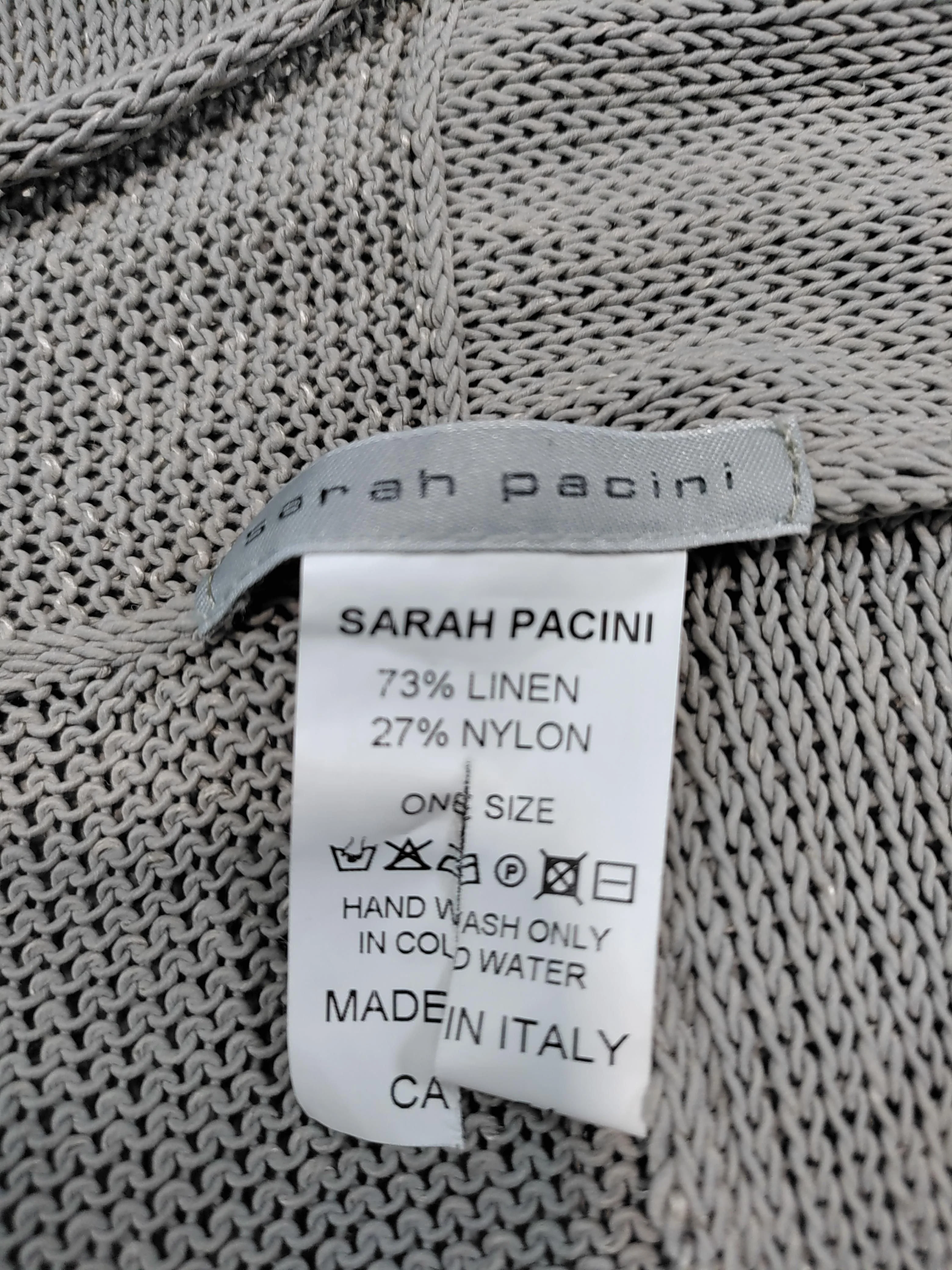 Sarah Pacini Women's Cardigan Grey Linen with Nylon V-Neck Cardigan - Image 6