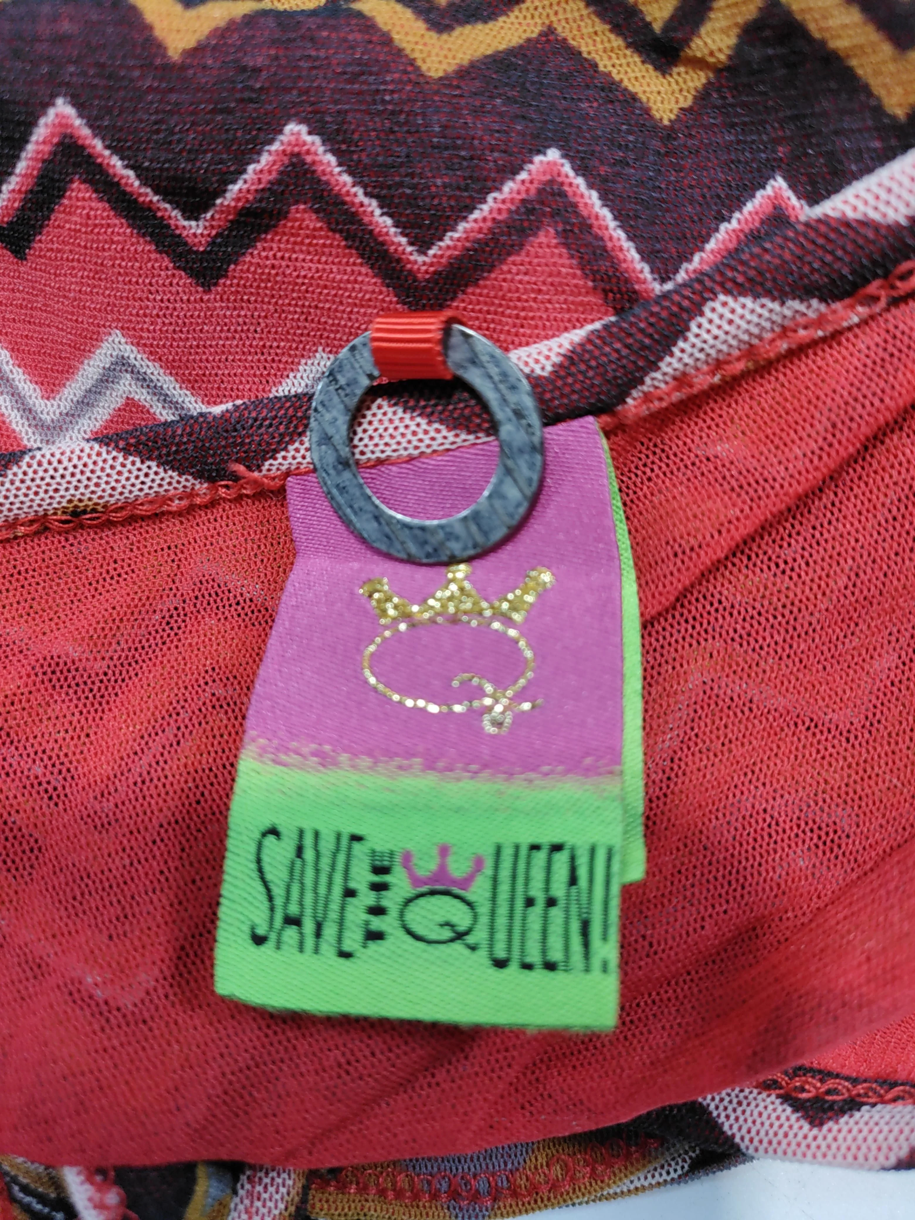 Save The Queen Women's Top L Multi 100% Other Cropped - Image 5