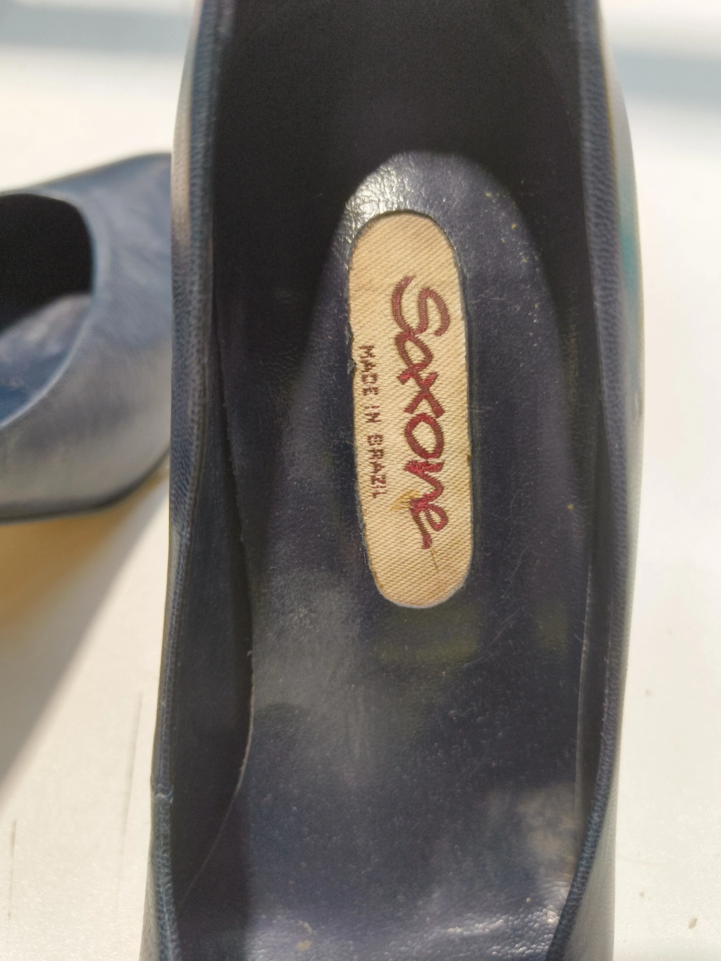 Saxone Women's Heels UK 5.5 Blue 100% Leather Court - Image 8