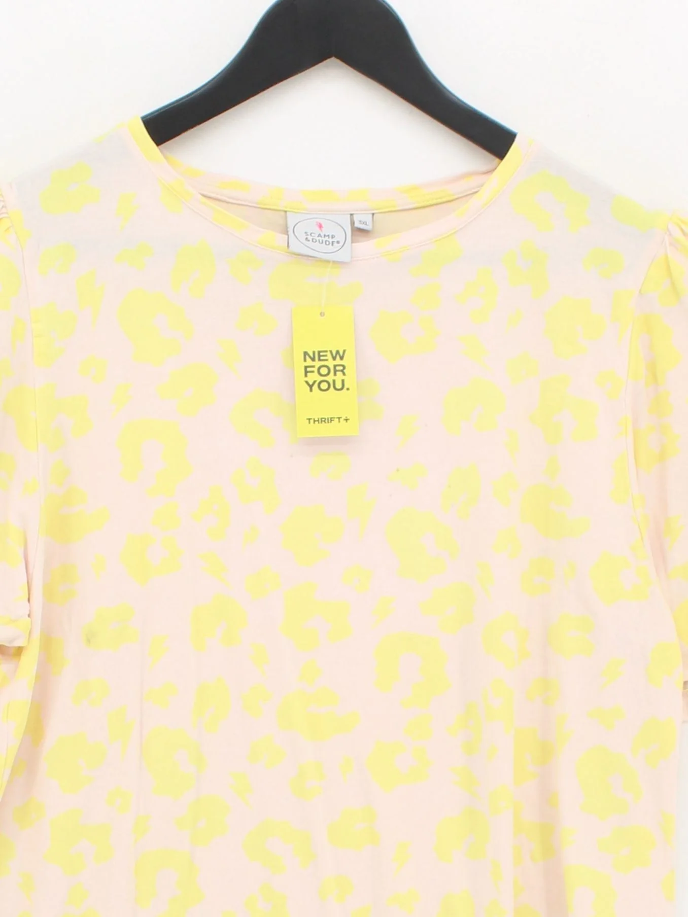 Scamp & Dude Women's T-Shirt XXXL Pink Viscose with Elastane Basic - Image 3