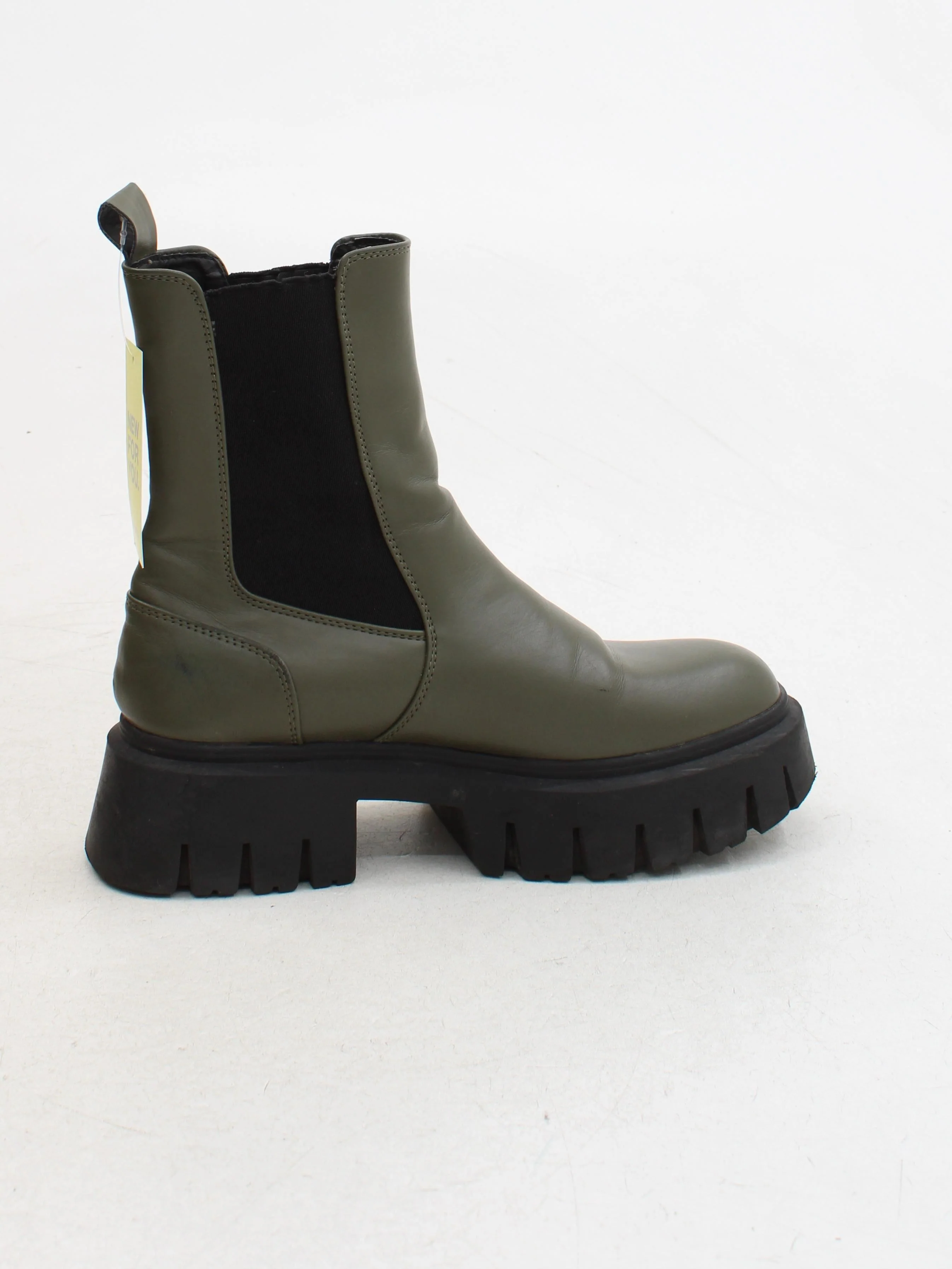 Schuh Women's Boots UK 4 Green 100% Faux Leather Chelsea - Image 5