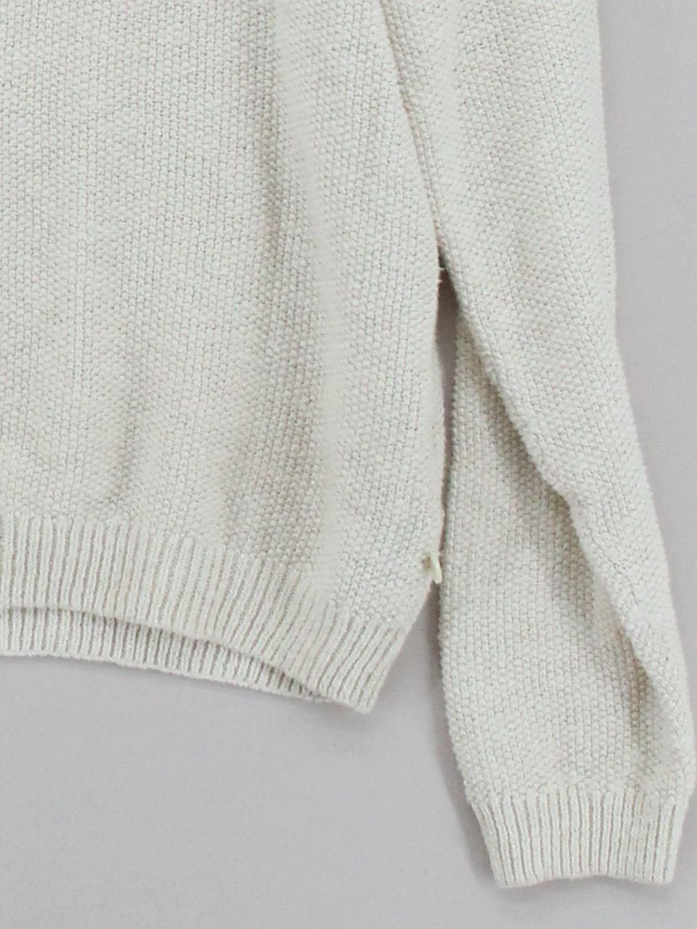Scotch & Soda Women's Jumper M Cream Cotton with Polyester Round Neck Pullover - Image 4
