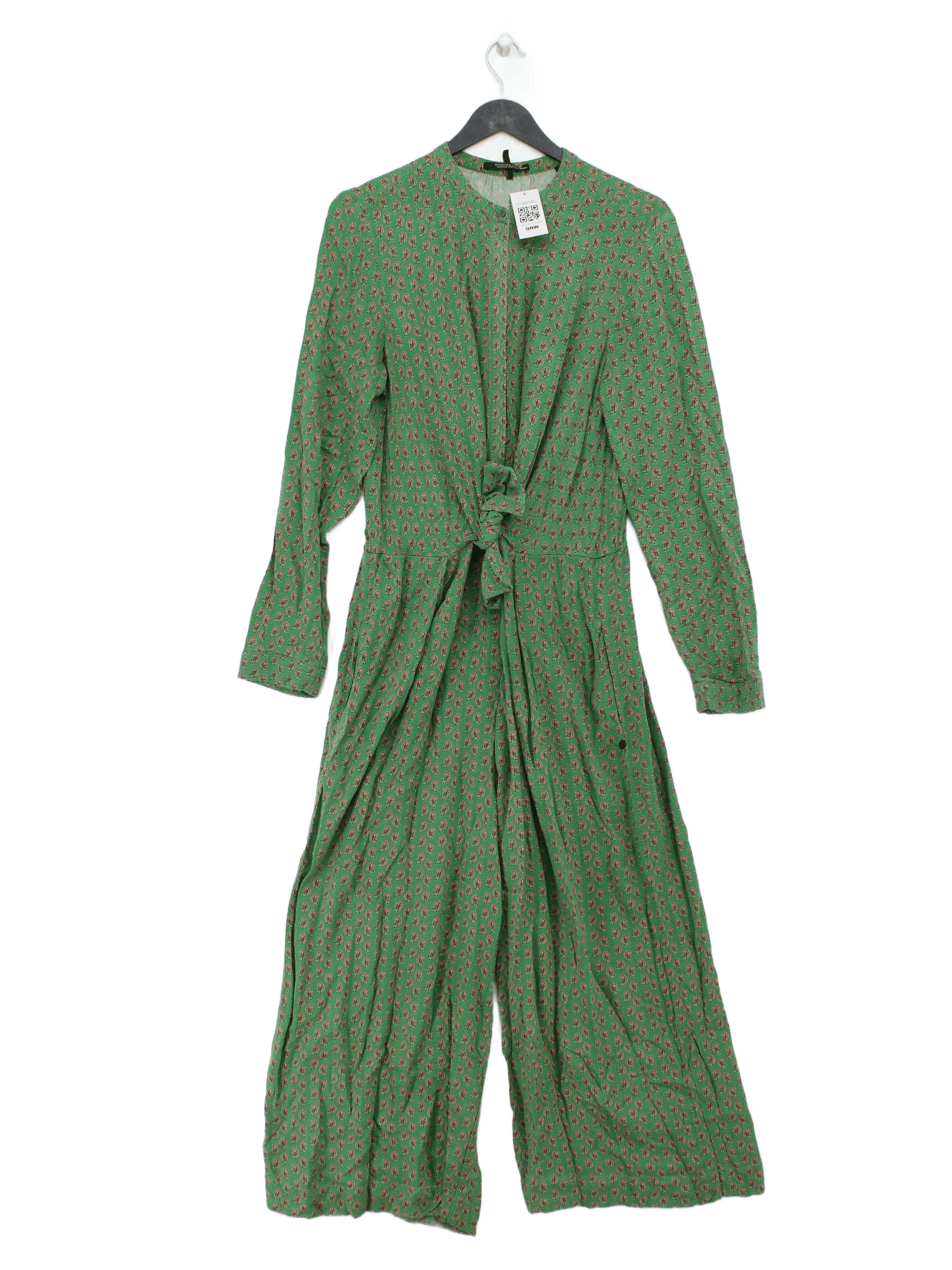 Scotch & Soda Women's Jumpsuit M Green Paisley 100% Viscose Wide-Leg Jumpsuit