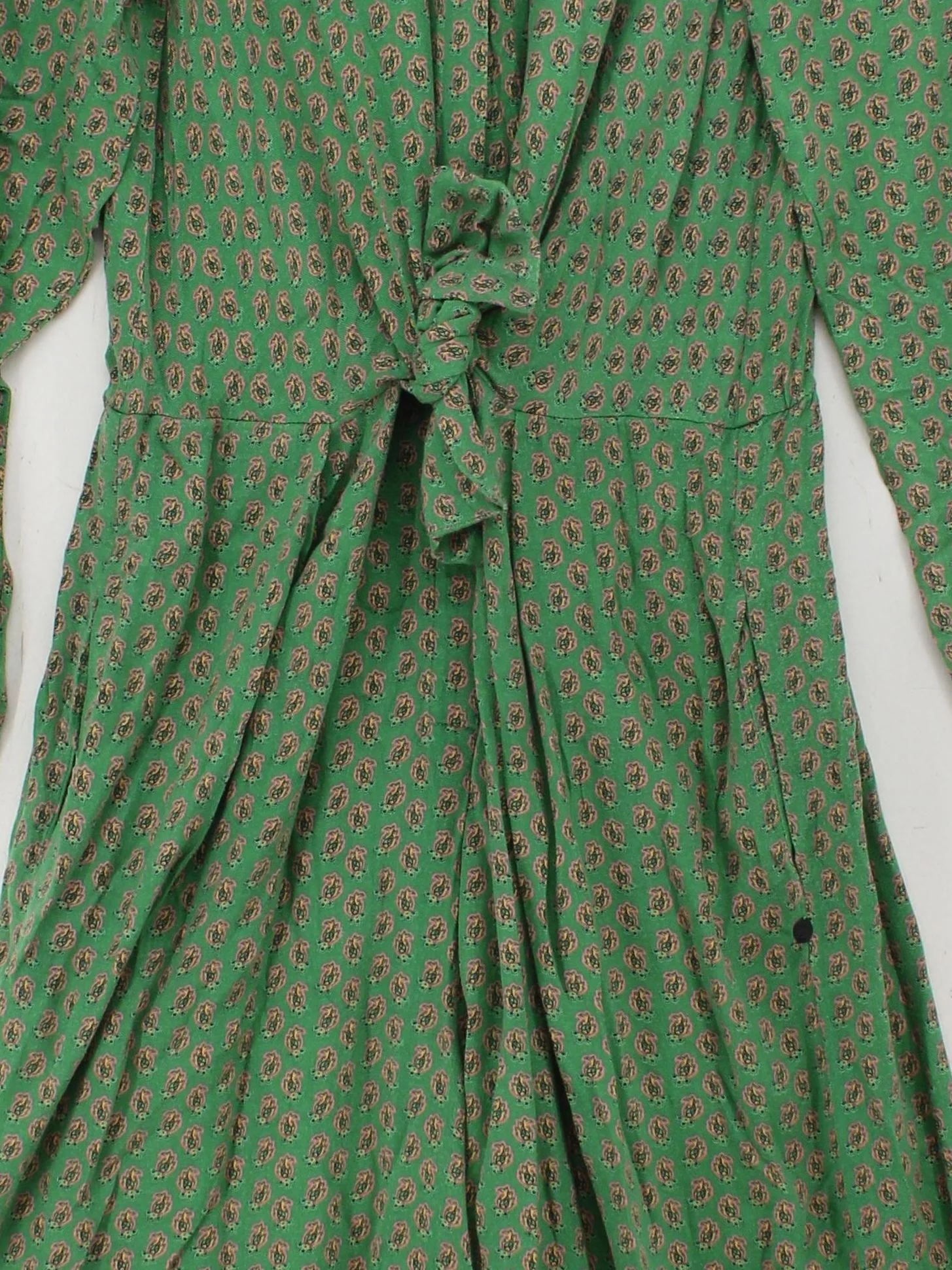Scotch & Soda Women's Jumpsuit M Green Paisley 100% Viscose Wide-Leg Jumpsuit - Image 3