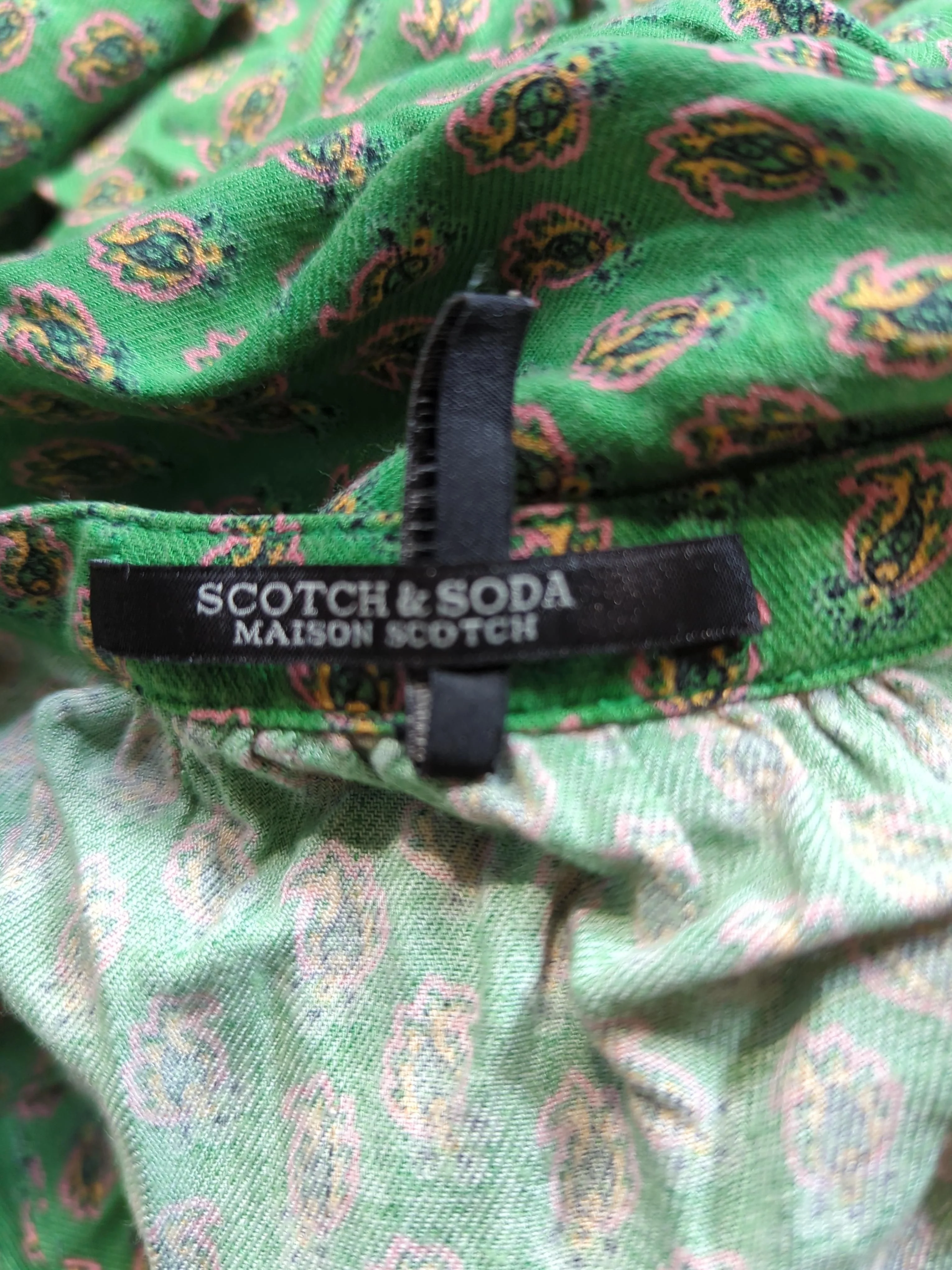 Scotch & Soda Women's Jumpsuit M Green Paisley 100% Viscose Wide-Leg Jumpsuit - Image 5