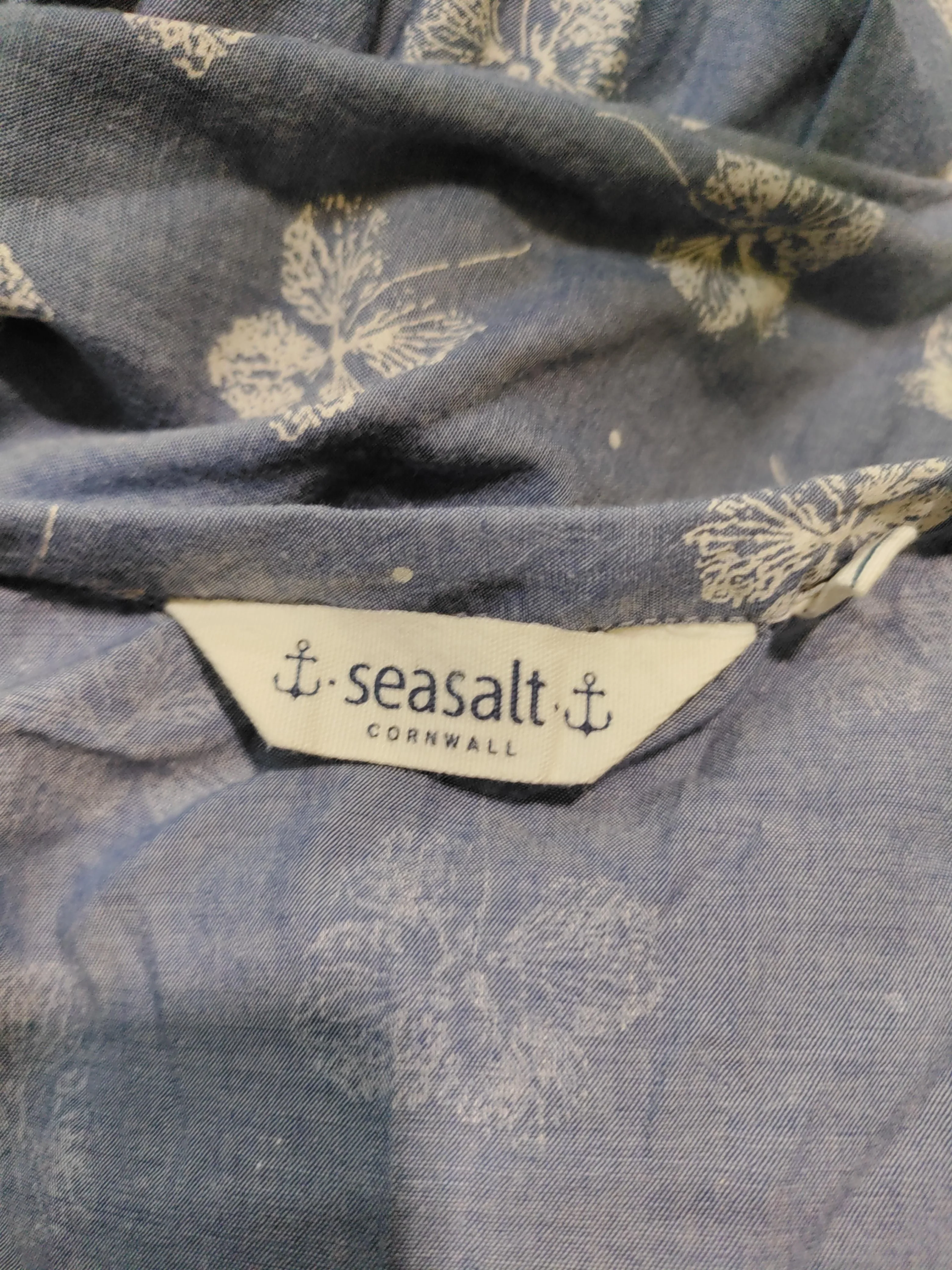 SEASALT CORNWALL A-Line Mini Dress UK8 in Blue - Image 5