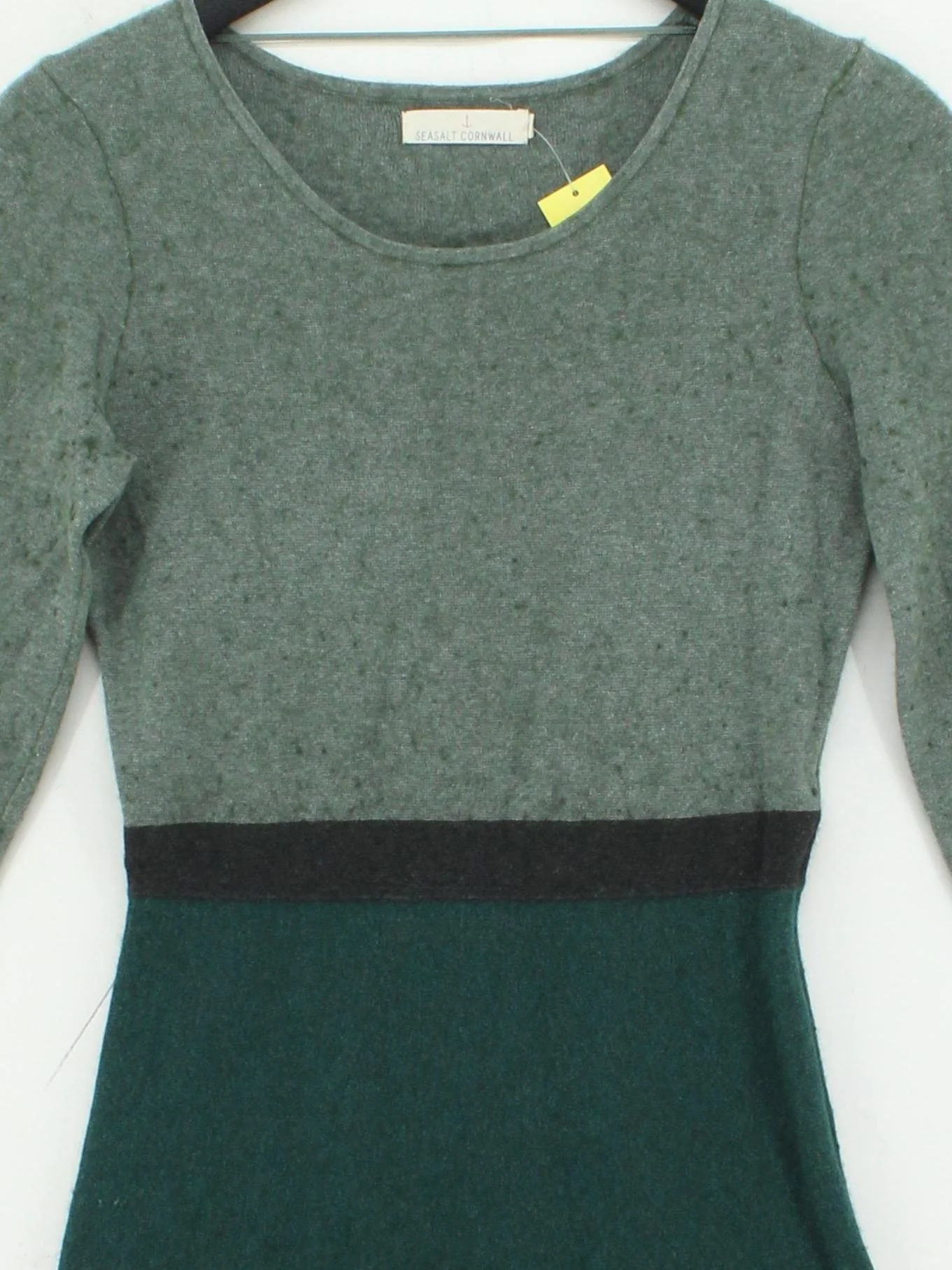 SEASALT CORNWALL Jumper Mini Dress UK10 in Green - Image 3