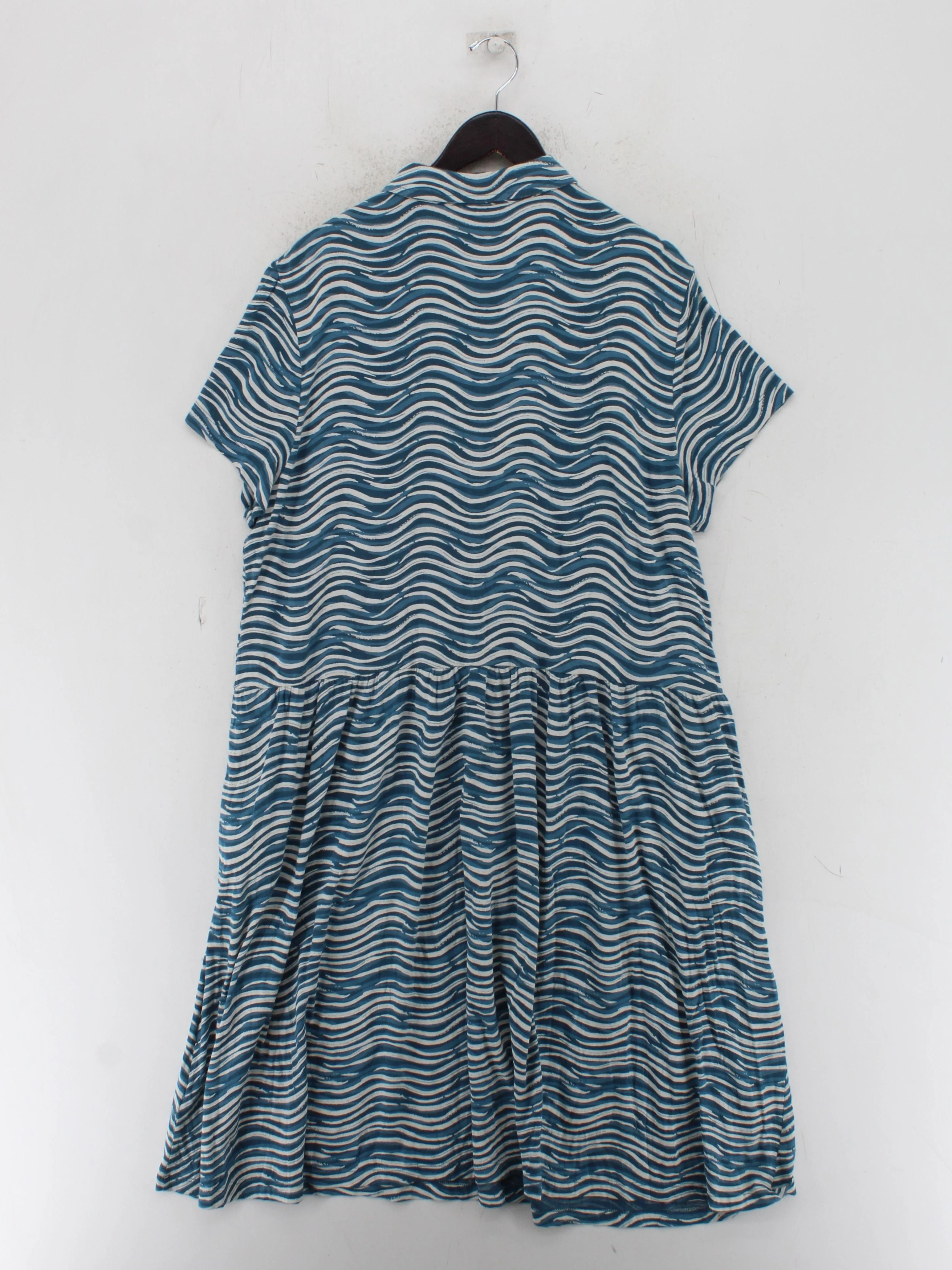 SEASALT CORNWALL Shirt Mini Dress UK20 in Blue - Image 2