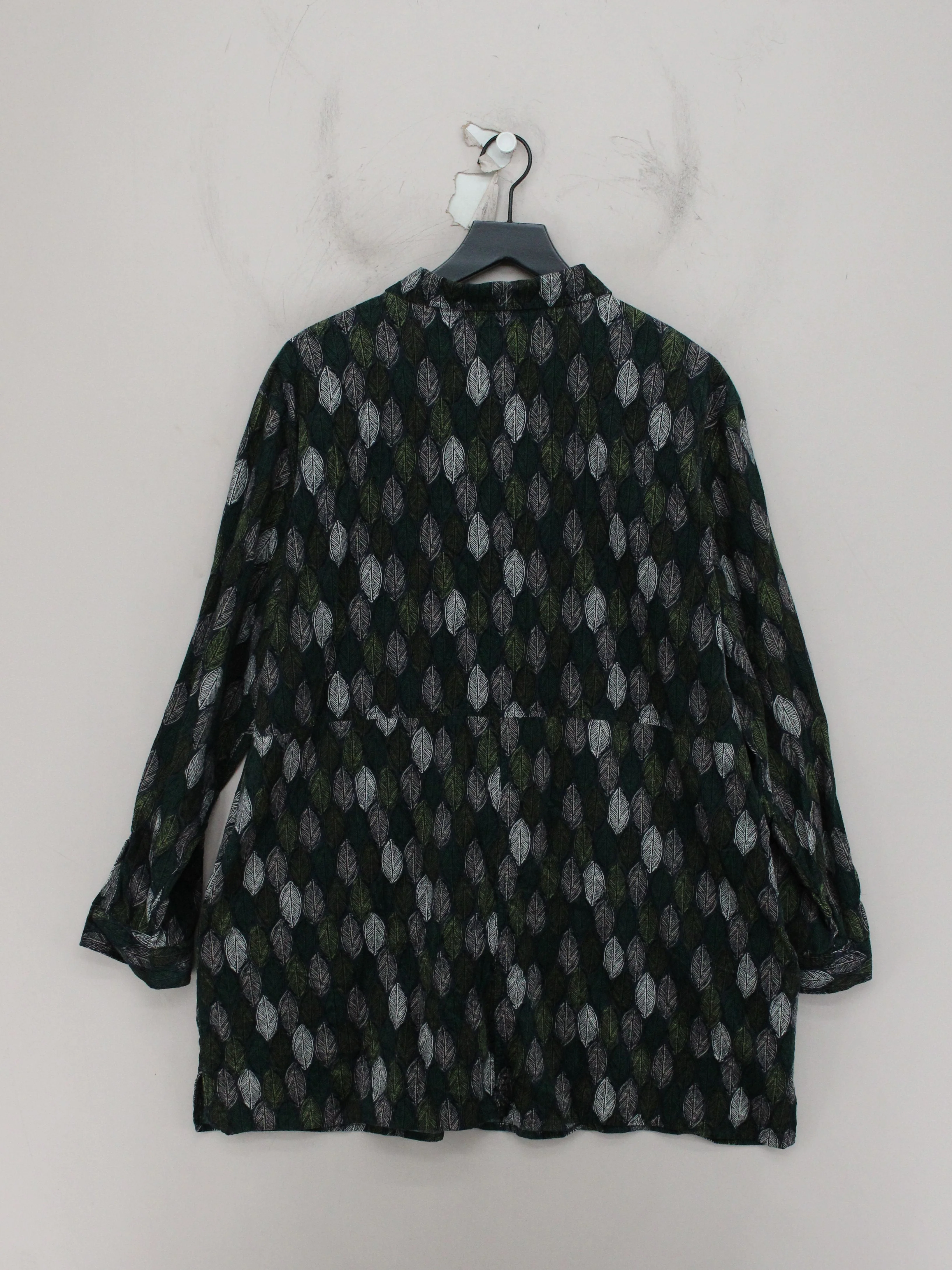 SEASALT CORNWALL Women's Blouse UK 20 Green 100% Cotton Basic - Image 2