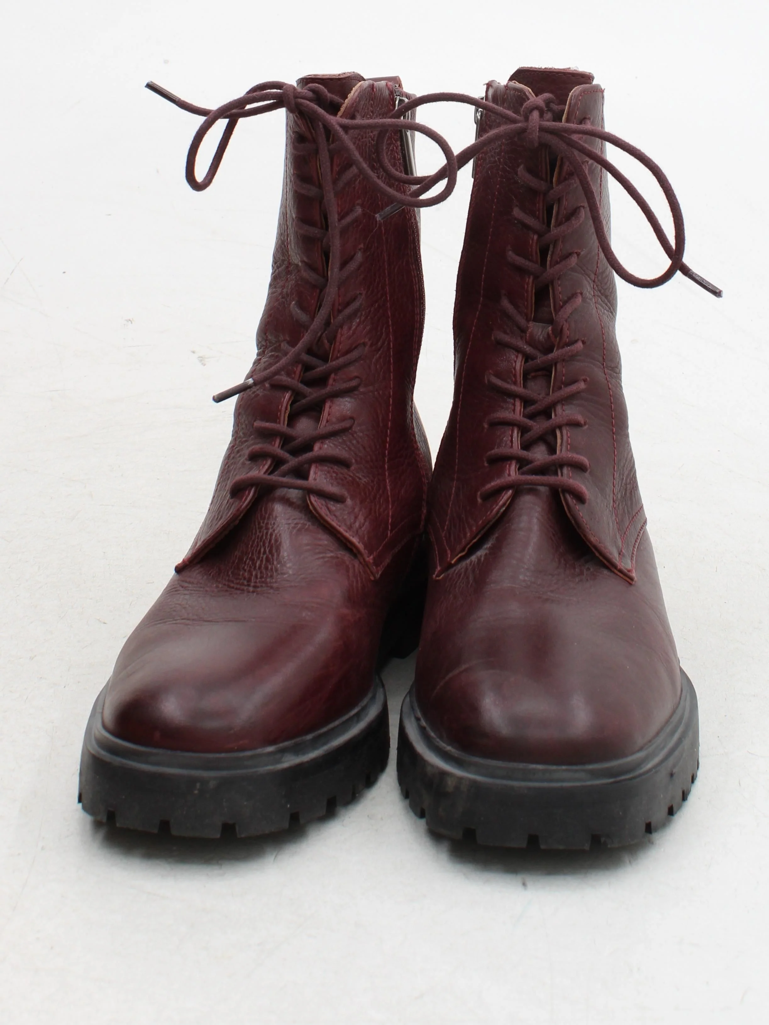 SEASALT CORNWALL Women's Boots UK 7 Brown 100% Leather Combat - Image 2