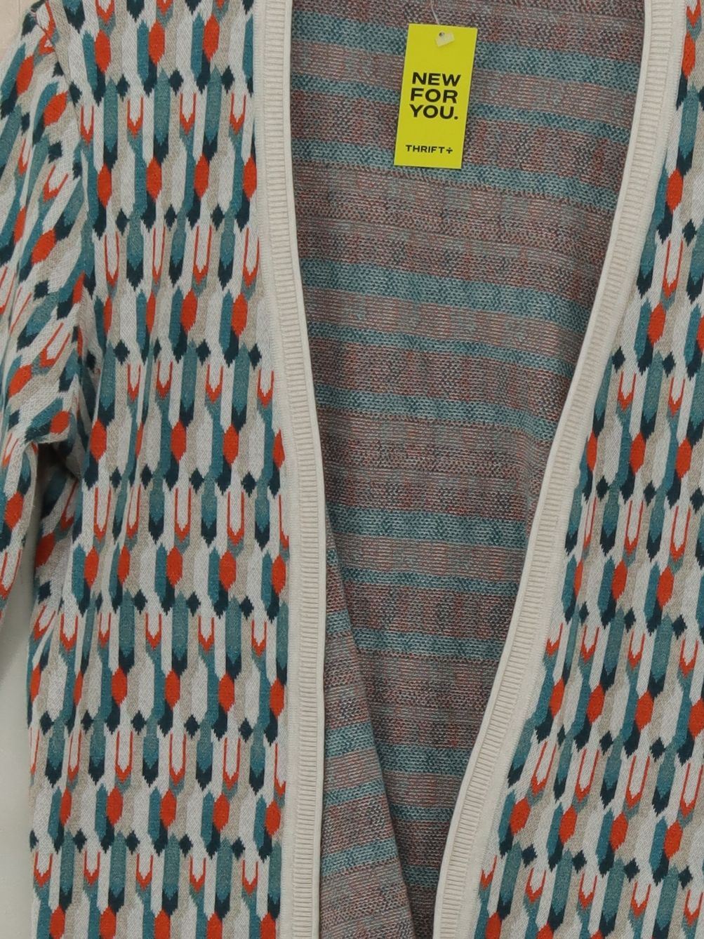 SEASALT CORNWALL Women's Cardigan UK 14 Multi 100% Cotton Round Neck Cardigan - Image 3