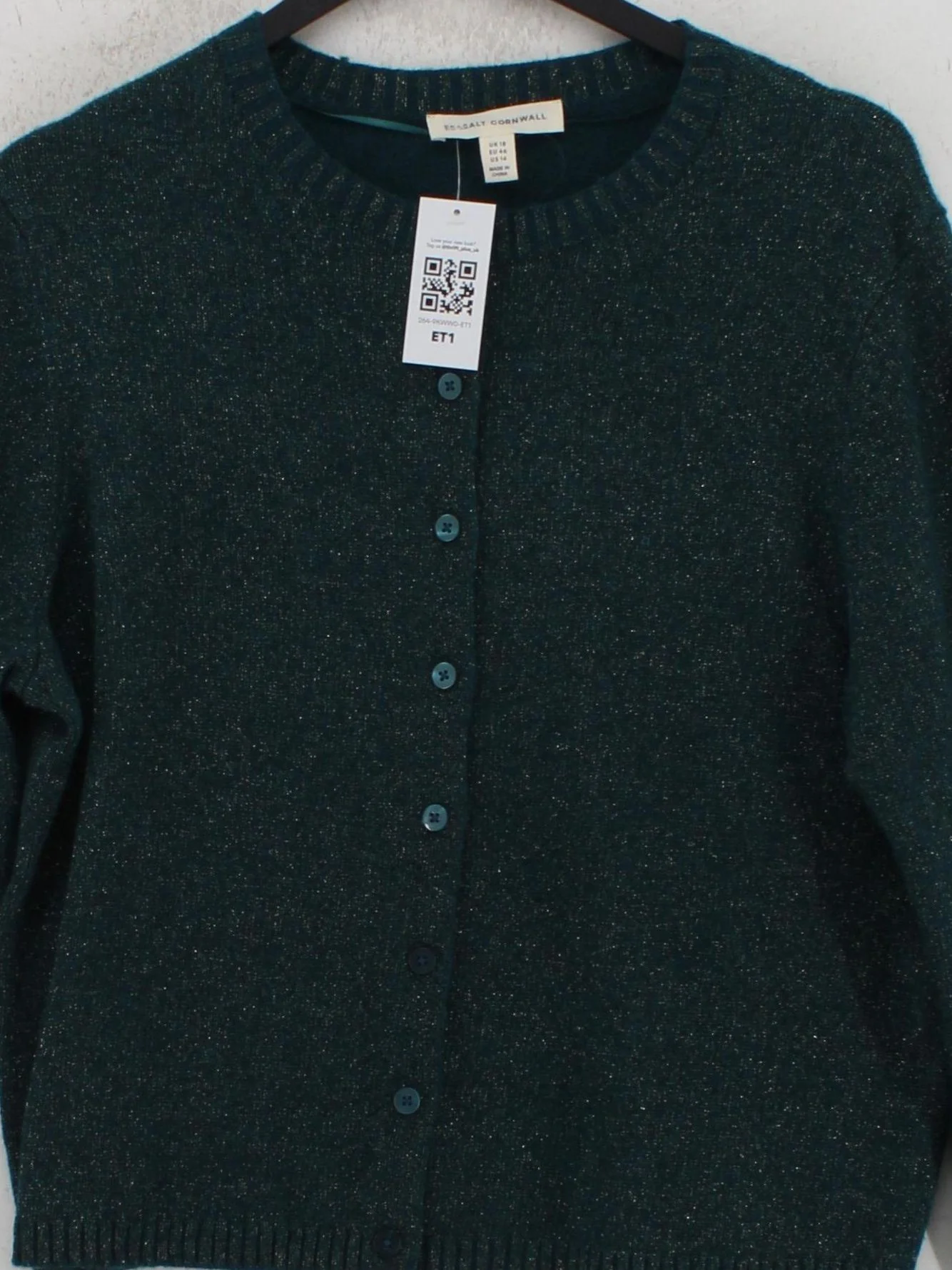 SEASALT CORNWALL Women's Cardigan UK 18 Green Polyester with Other Cardigan - Image 3