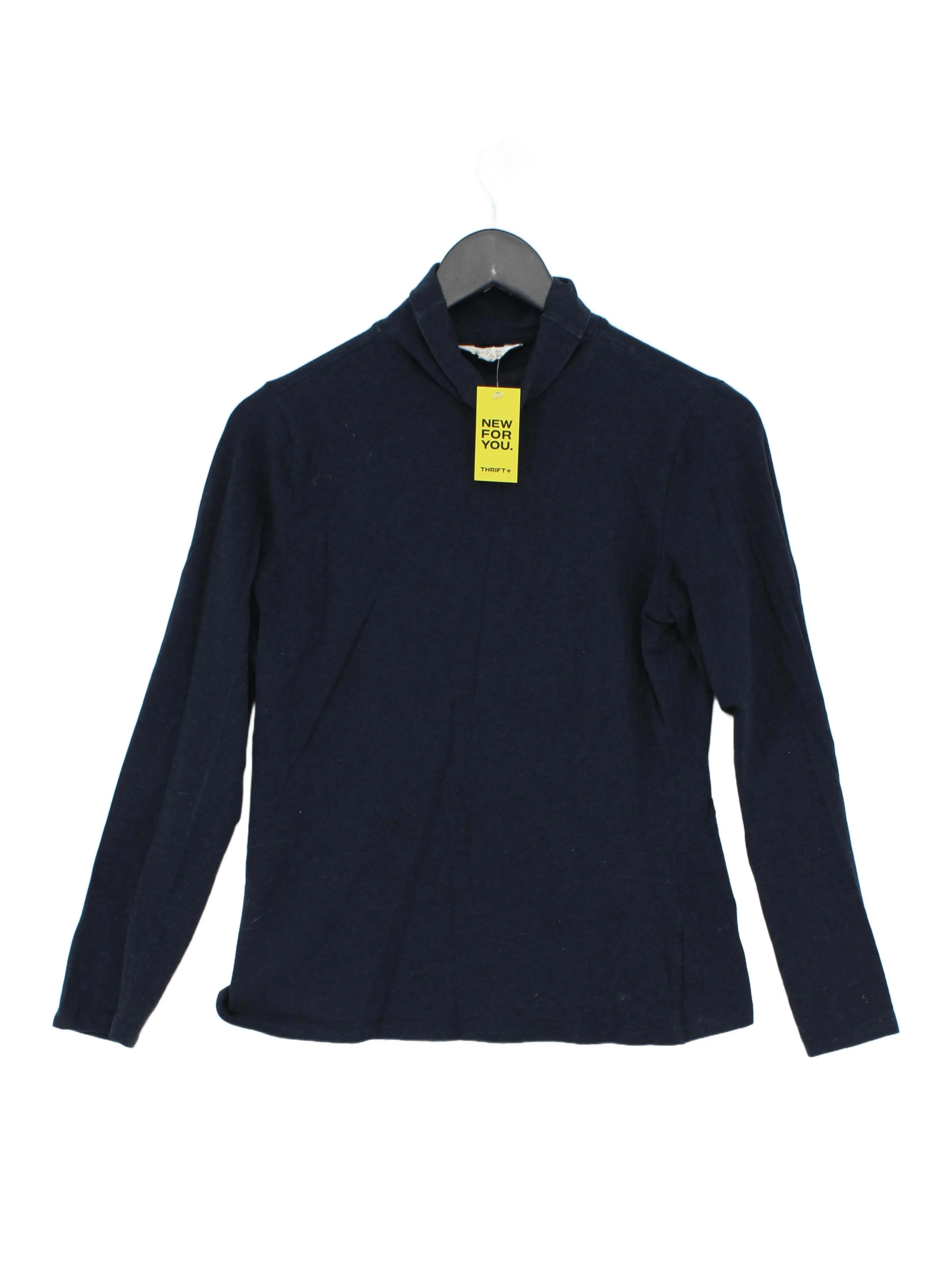 SEASALT CORNWALL Women's Jumper UK 10 Blue Cotton with Elastane Pullover