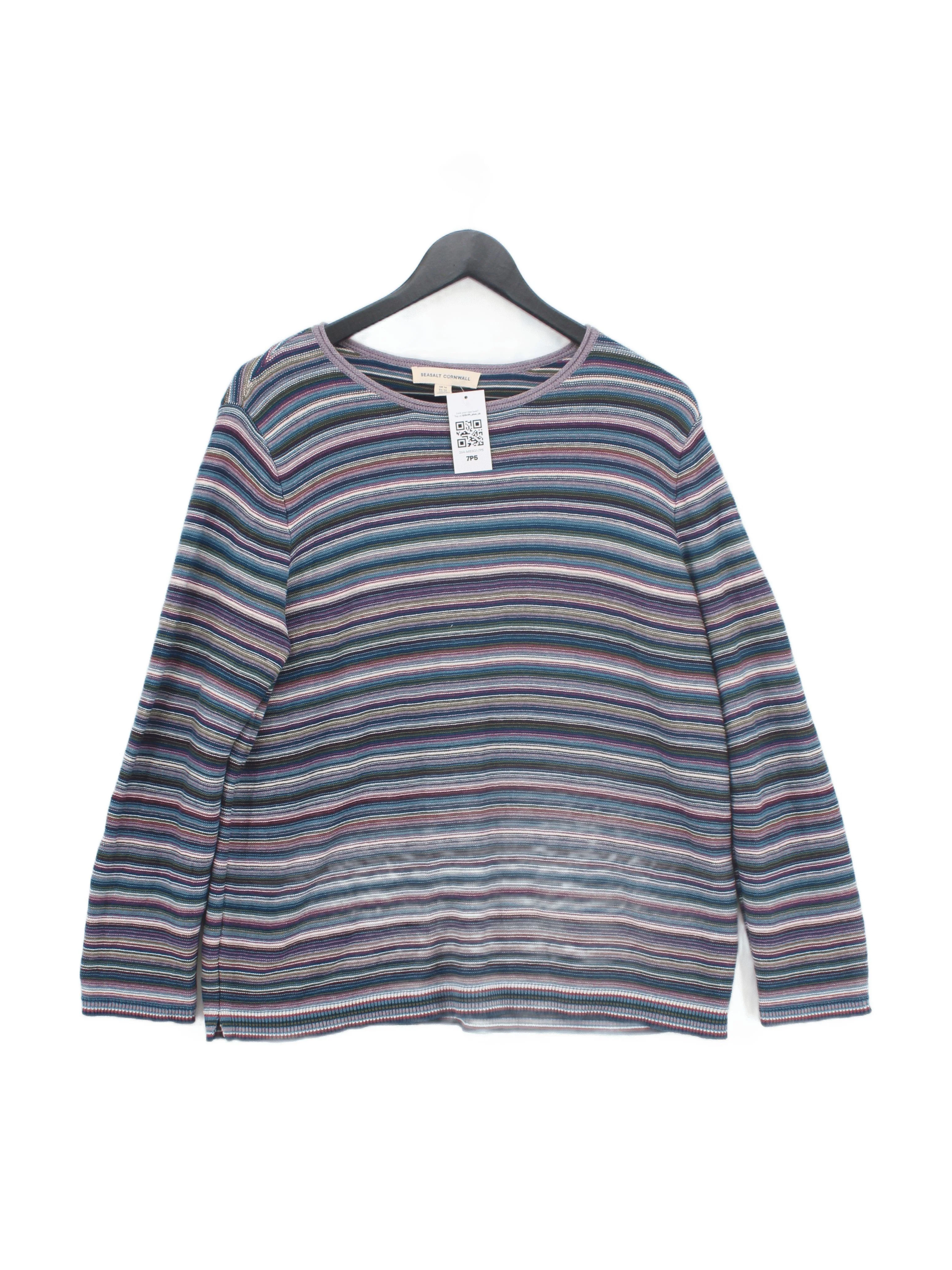 SEASALT CORNWALL Women's Jumper UK 14 Multi 100% Cotton Pullover