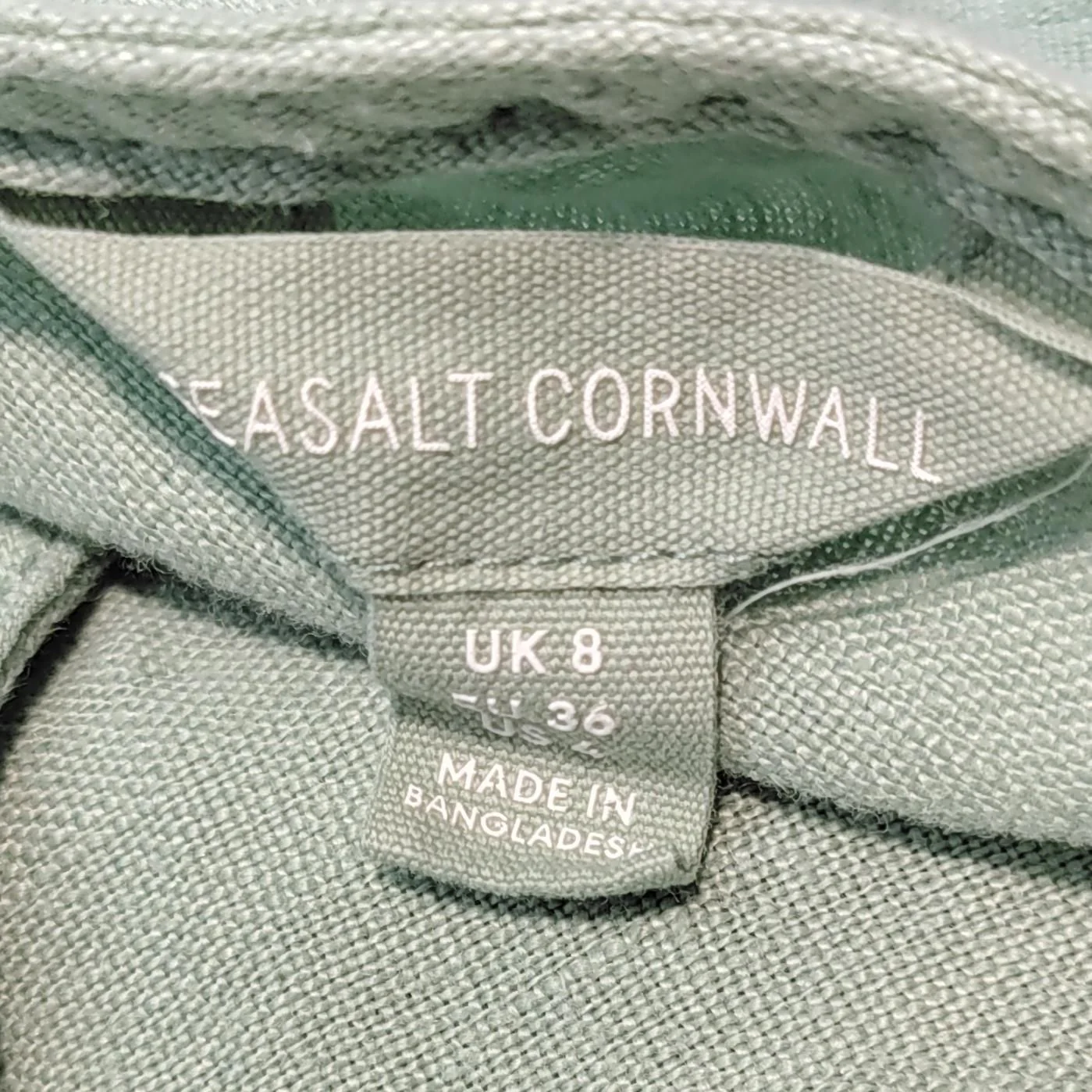 SEASALT CORNWALL Women's Jumpsuit UK 8 Green 100% Linen Wide-Leg Jumpsuit - Image 5