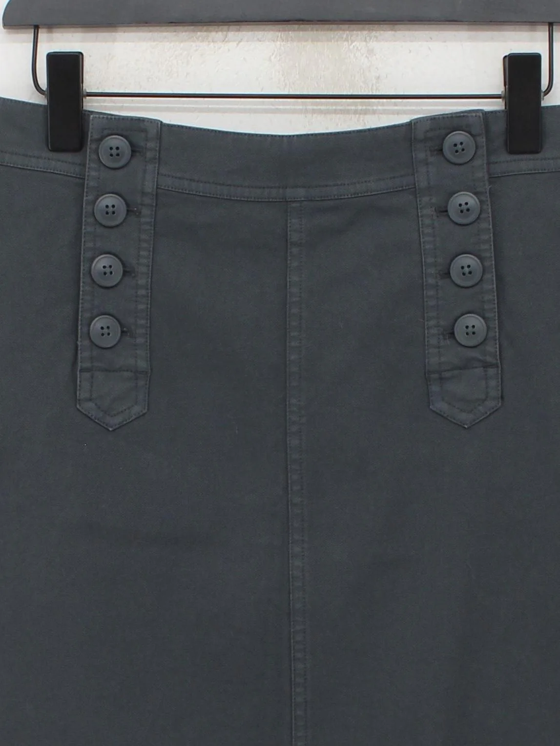 SEASALT CORNWALL Women's Mini Skirt UK 10 Grey Cotton with Elastane Short Mini - Image 3