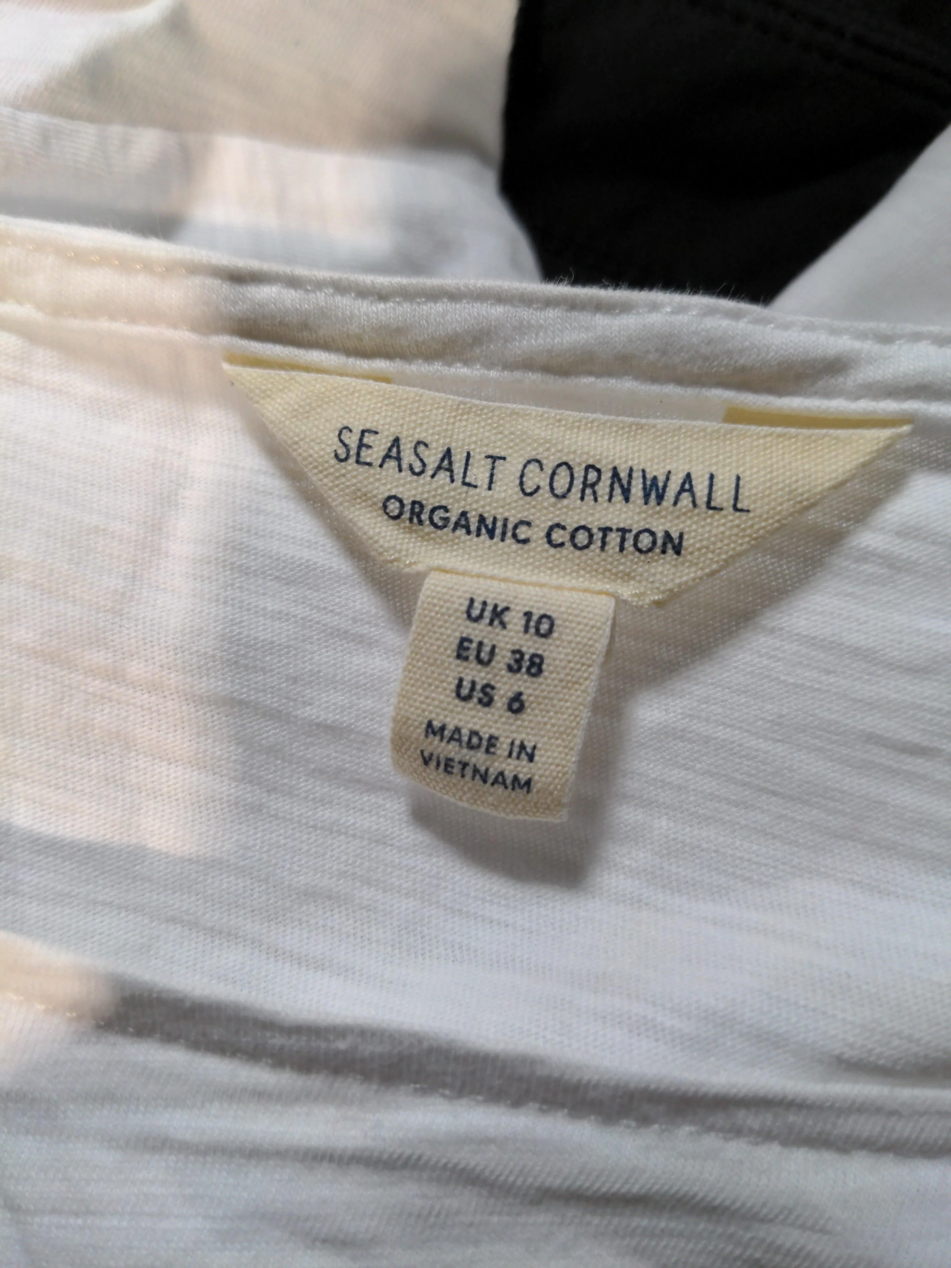 SEASALT CORNWALL Women's T-Shirt S White 100% Cotton Basic - Image 5