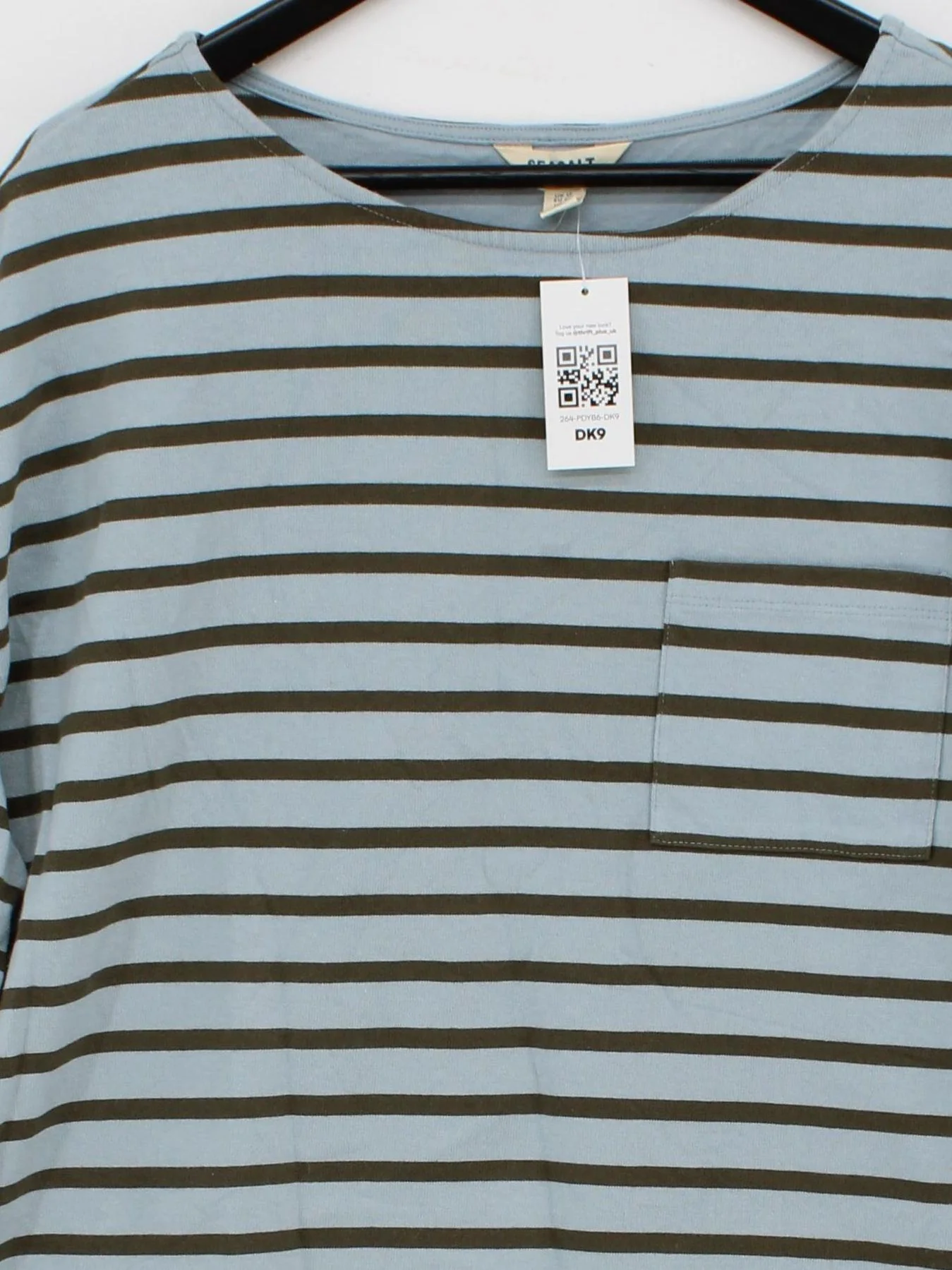 SEASALT CORNWALL Women's T-Shirt UK 18 Blue 100% Cotton Basic - Image 3
