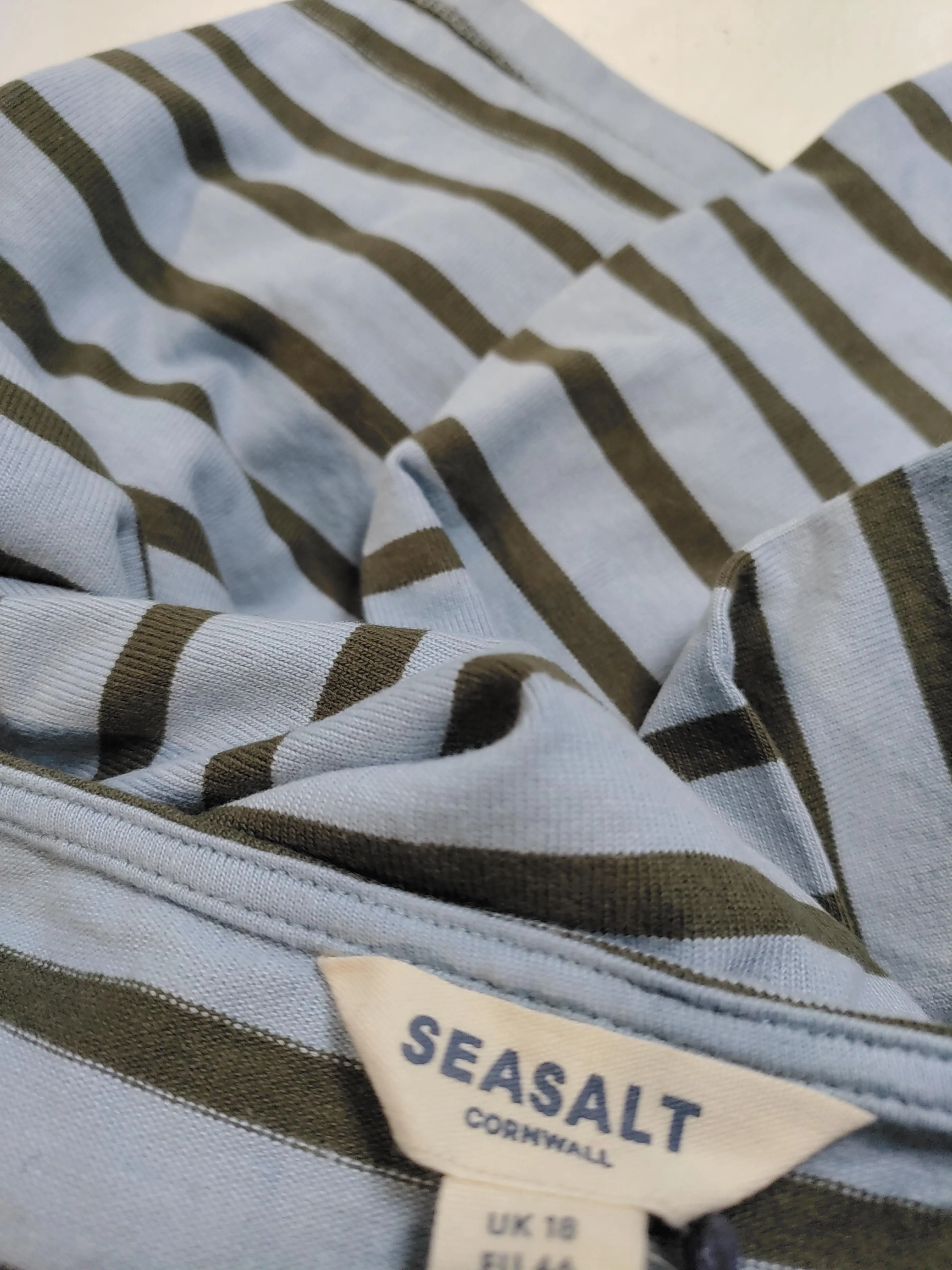 SEASALT CORNWALL Women's T-Shirt UK 18 Blue 100% Cotton Basic - Image 5