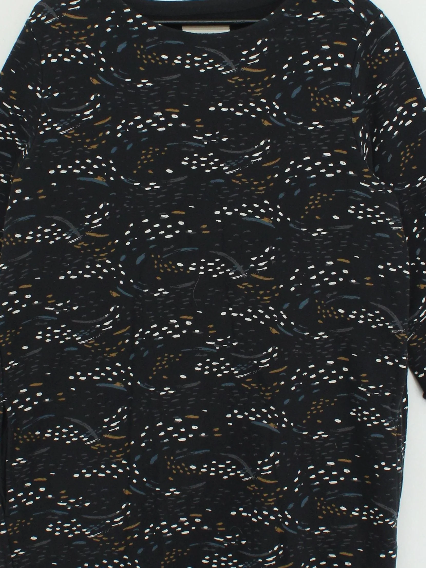 SEASALT CORNWALL Women's Top UK 16 Black 100% Cotton Tunic - Image 3