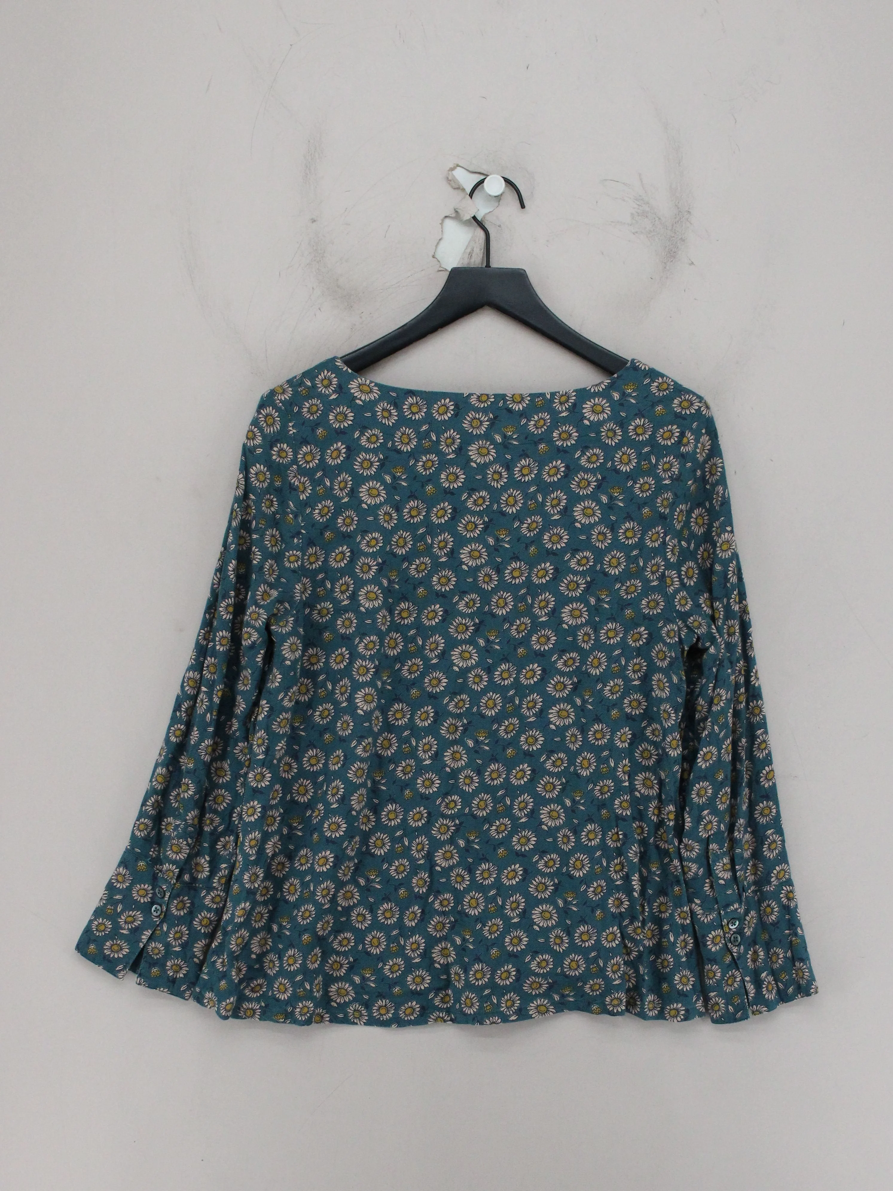 SEASALT CORNWALL Women's Top UK 16 Blue Cotton with Viscose Basic - Image 2