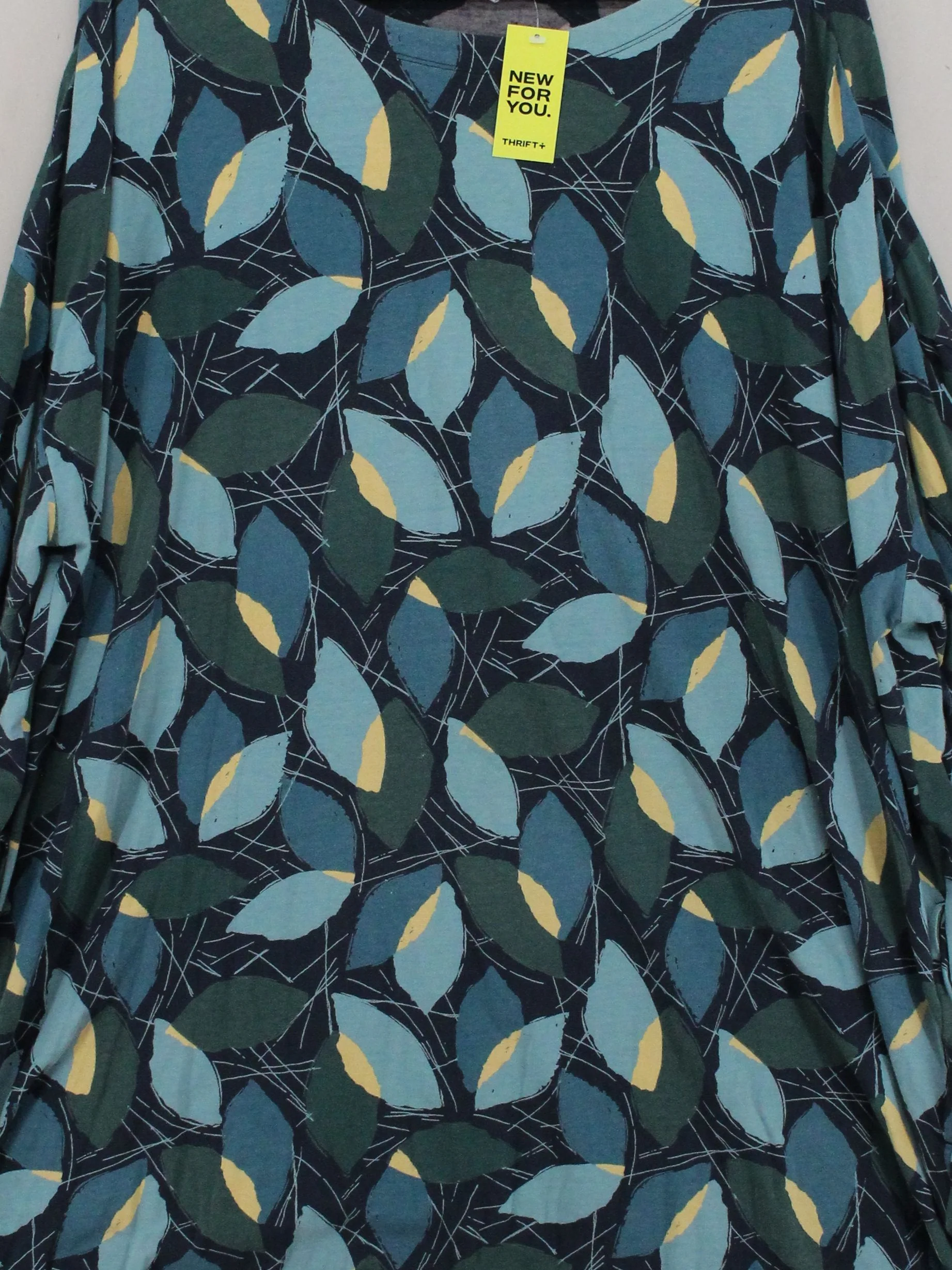 SEASALT CORNWALL Women's Top UK 20 Green Cotton with Elastane Tunic - Image 3