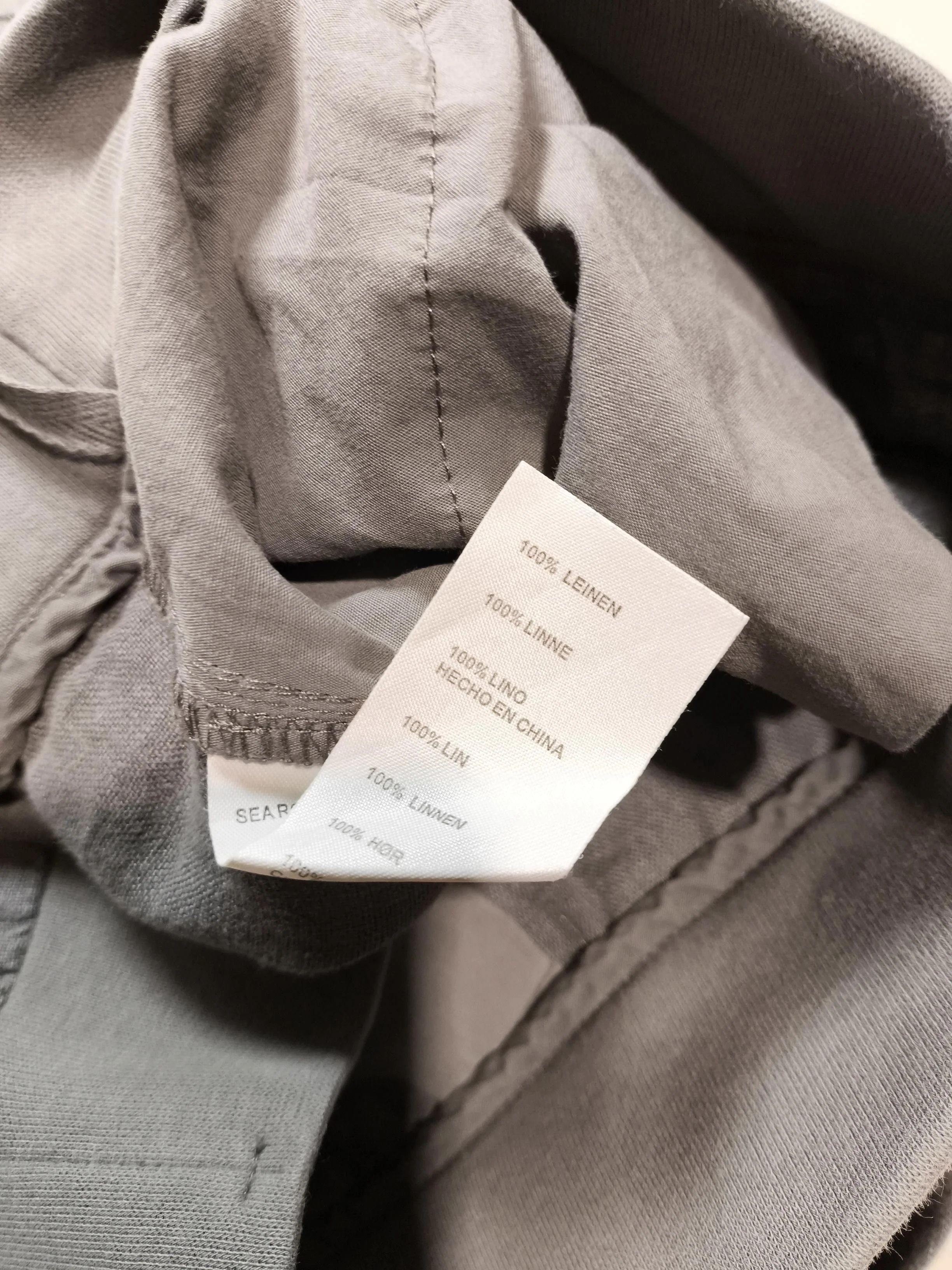 SEASALT CORNWALL Women's Trousers UK 18 Grey 100% Linen Wide-Leg Sweatpants - Image 6