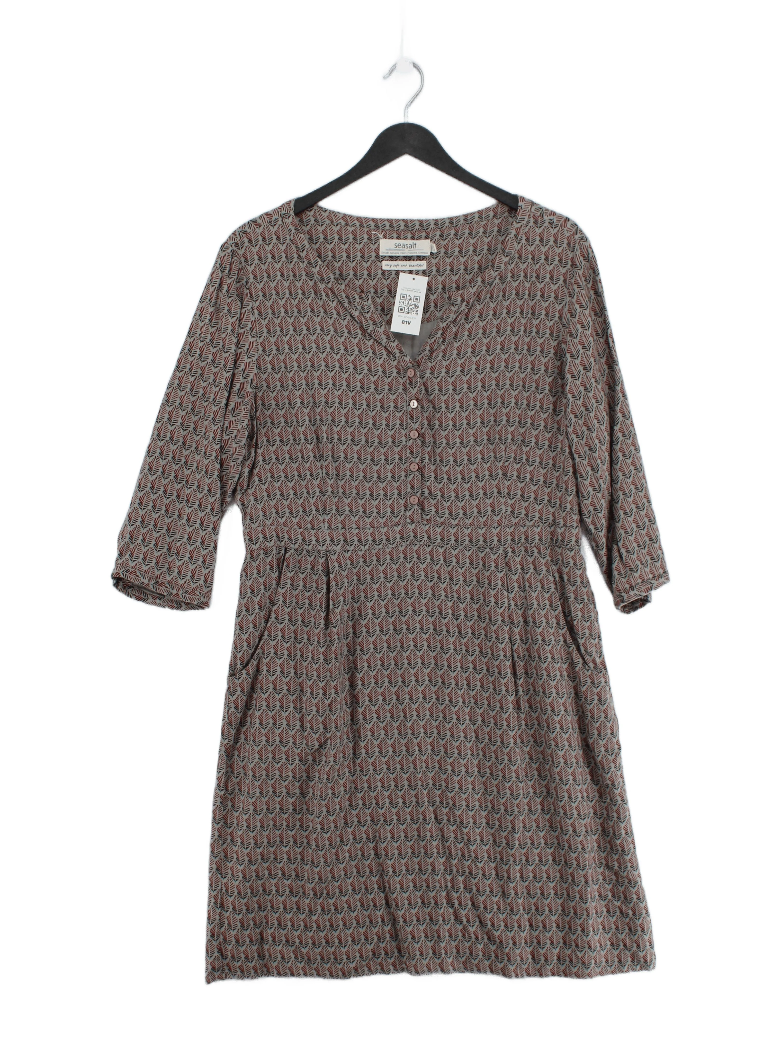 Seasalt Shirt Mini Dress UK16 in Brown