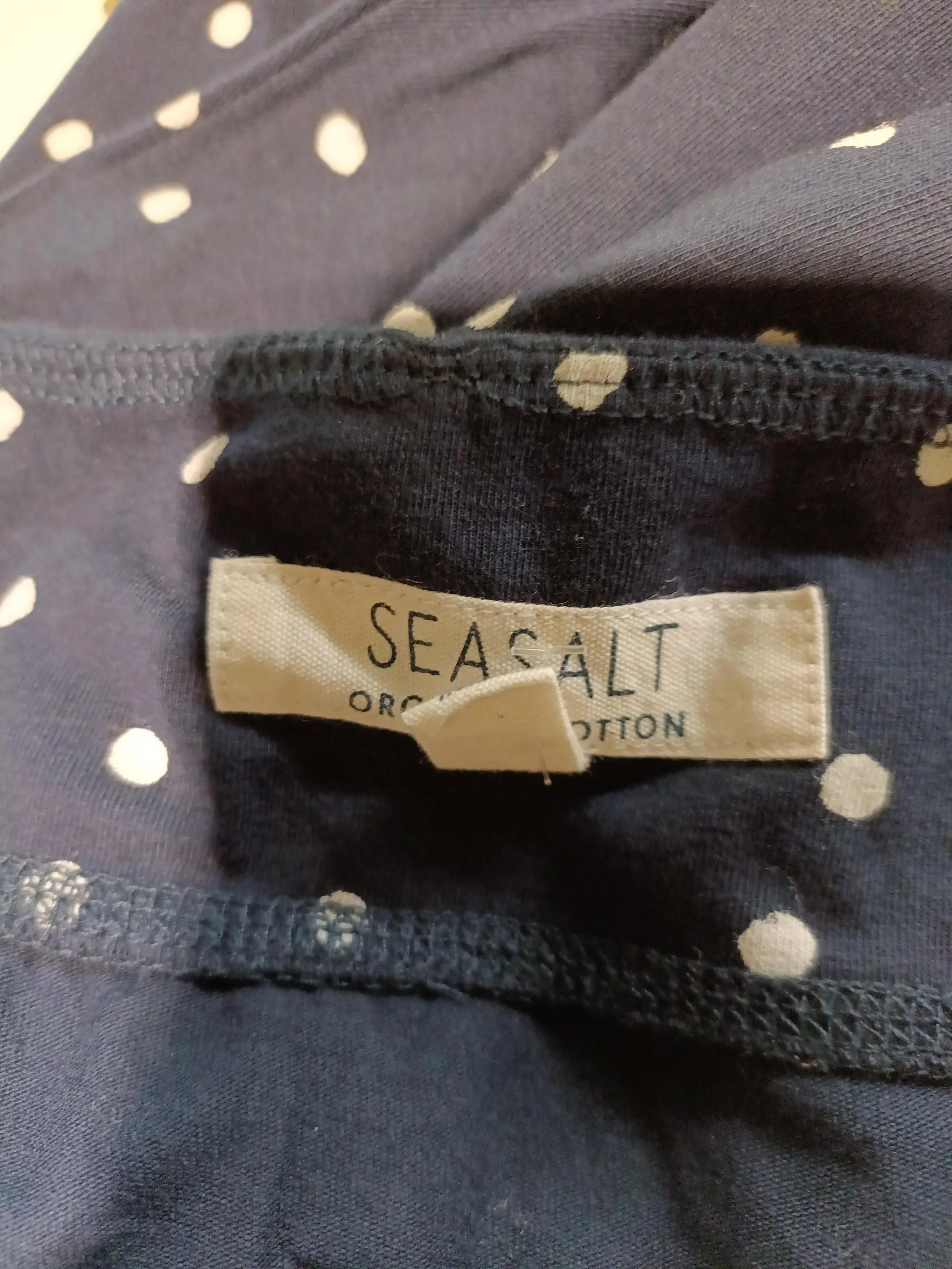 Seasalt Women's Midi Skirt UK 14 Blue Polkadot Cotton with Elastane Midi A-Line - Image 5
