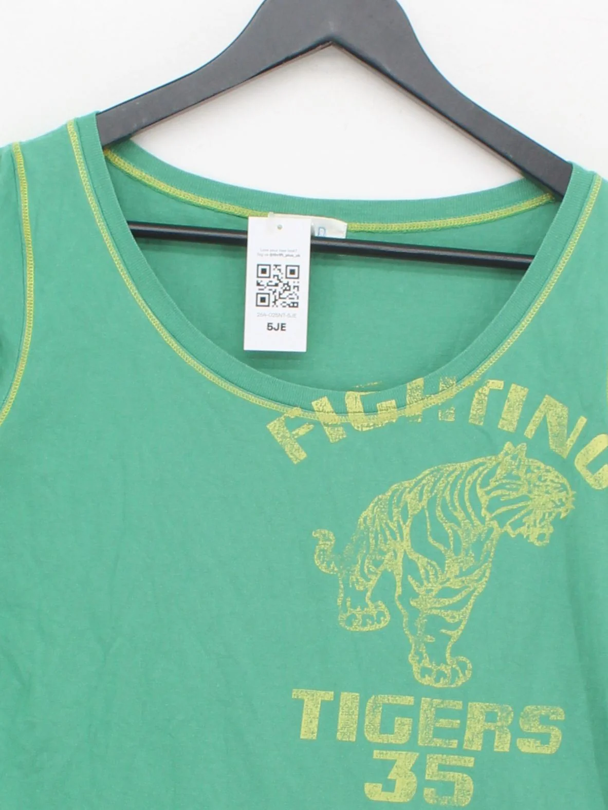 Seed Women's T-Shirt XL Green Graphic 100% Cotton Sleeveless Round Neck Basic - Image 3