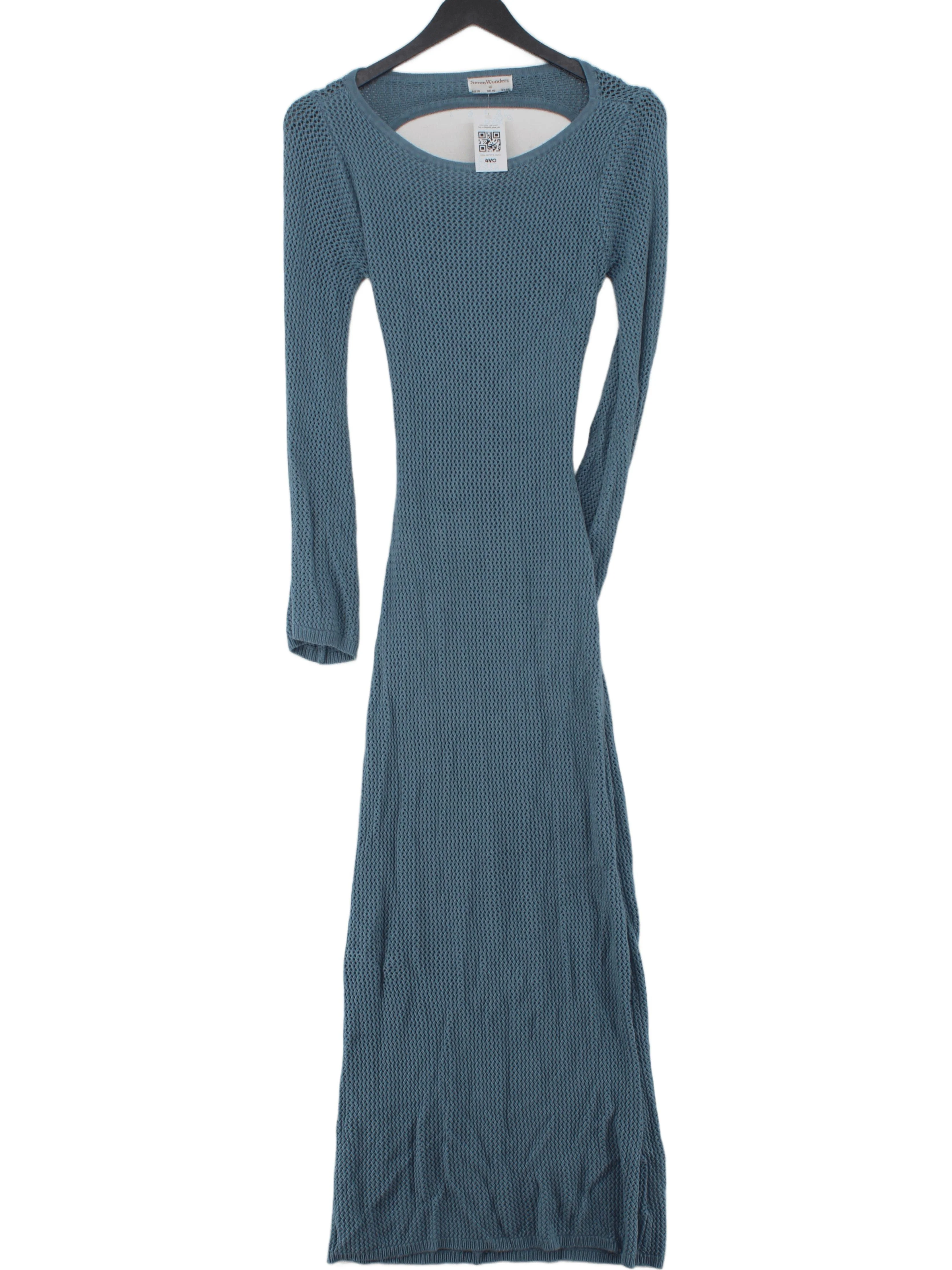 Seven Wonders Jumper Midi Dress M in Blue