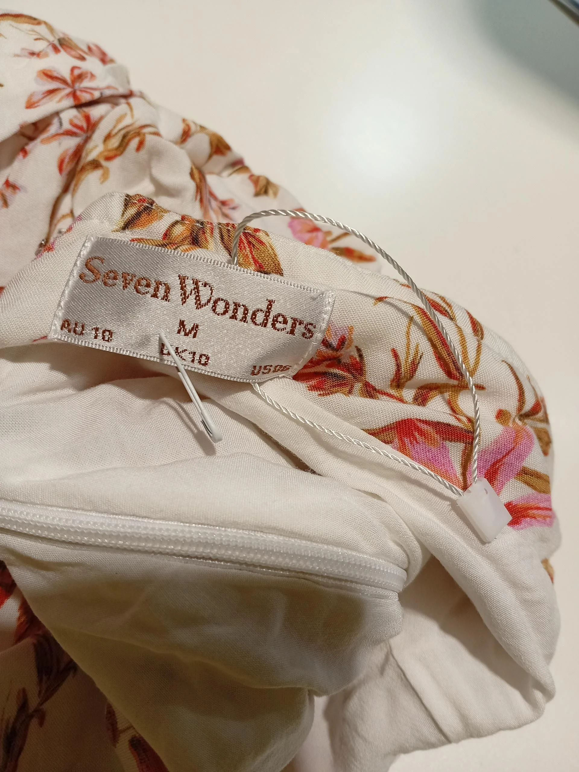 Seven Wonders Wrap Midi Dress UK10 in White - Image 5