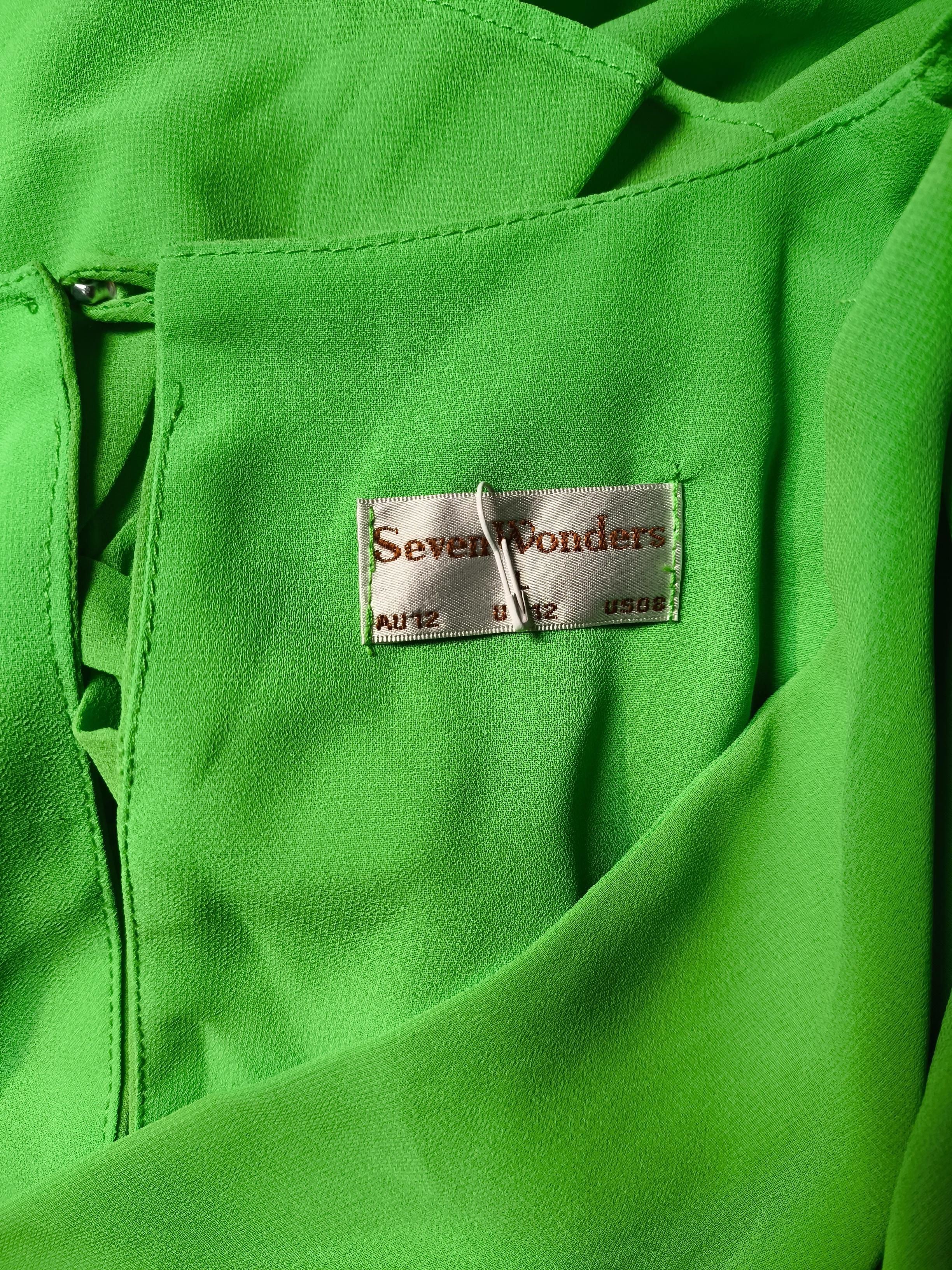 Seven Wonders Wrap Mini Dress UK12 in Green - Image 6