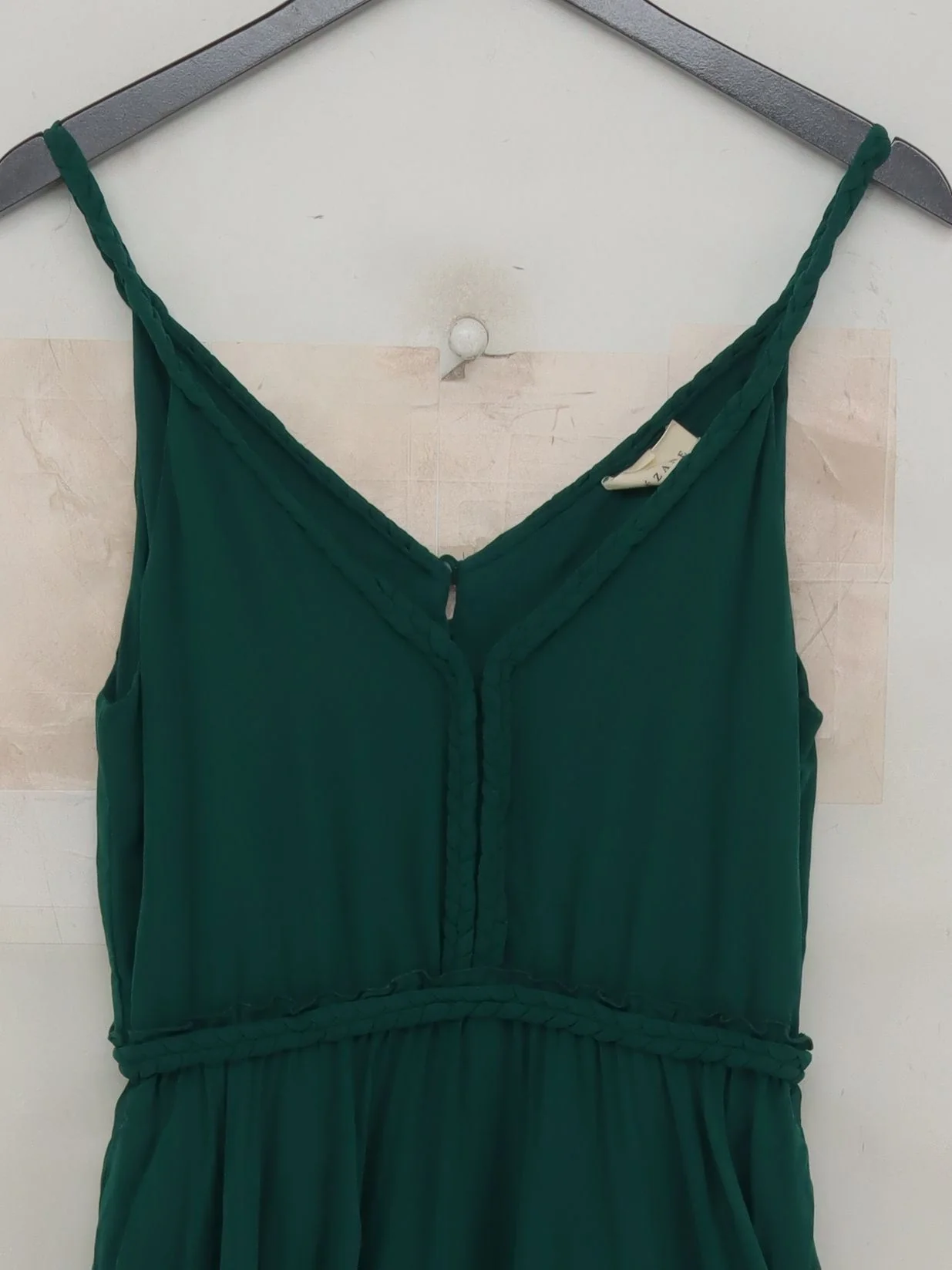 Sezane Slip Midi Dress in Green - Image 3