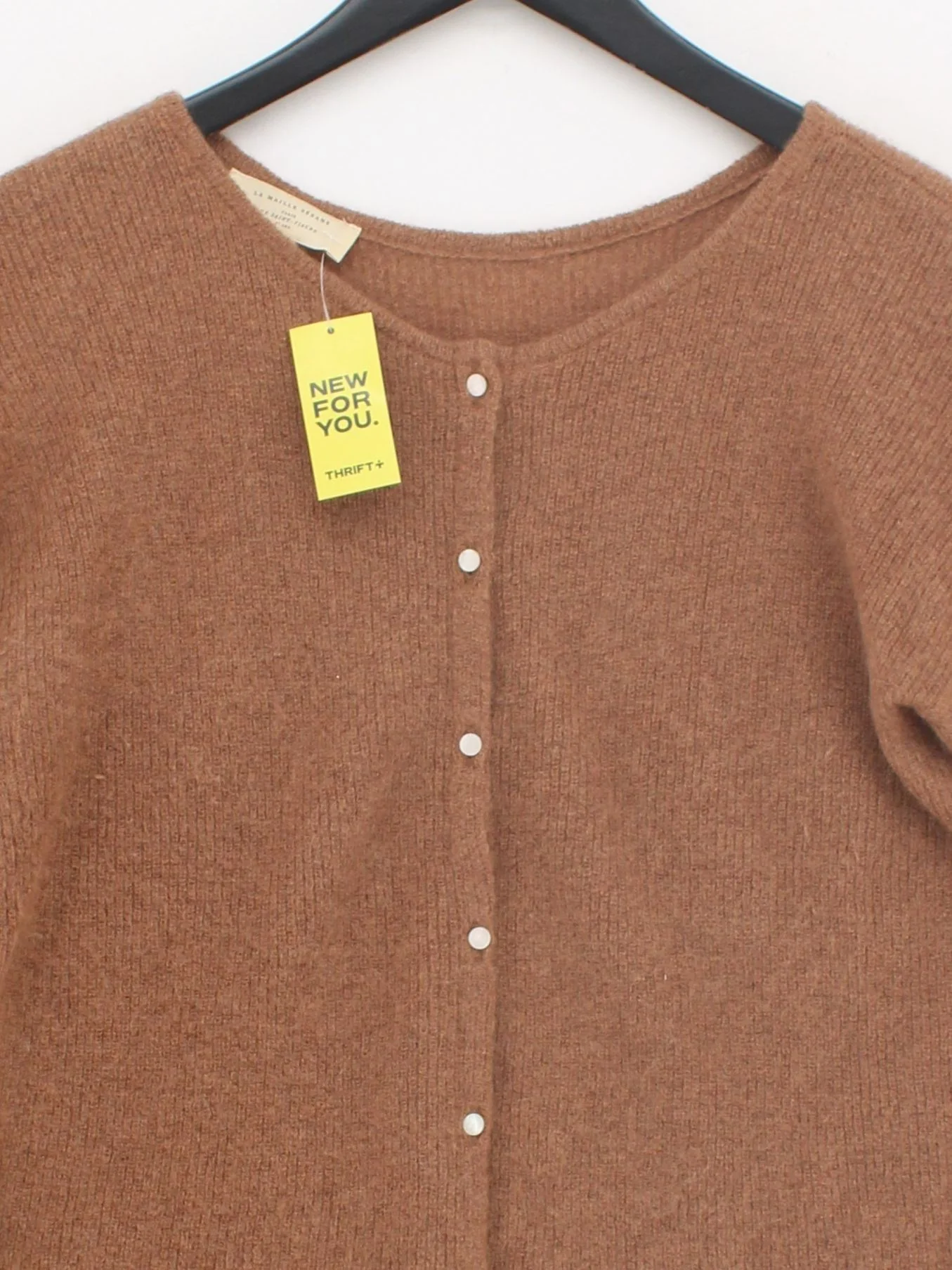 Sezane Women's Cardigan M Brown Mohair with Cashmere, Polyamide Cardigan - Image 3