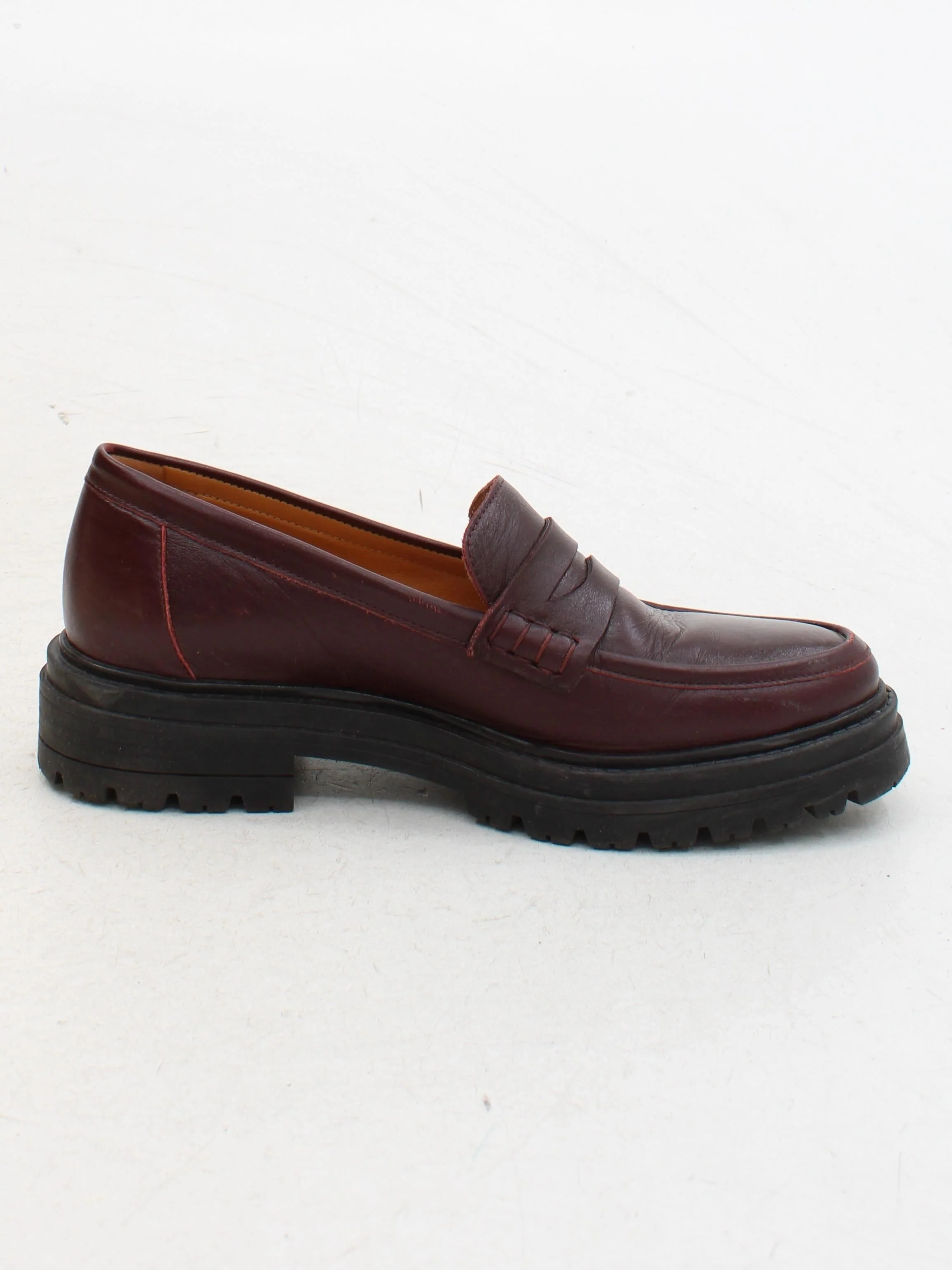 Sezane Women's Flat Shoes UK 5 Brown 100% Leather Loafer - Image 5