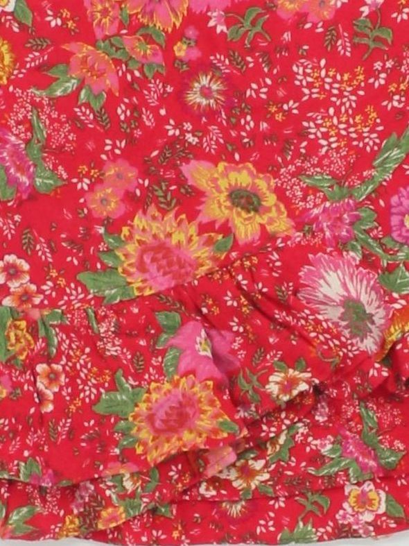 Sezane Women's Mini Skirt UK 6 Red Floral 100% Other Short Mini - Image 4