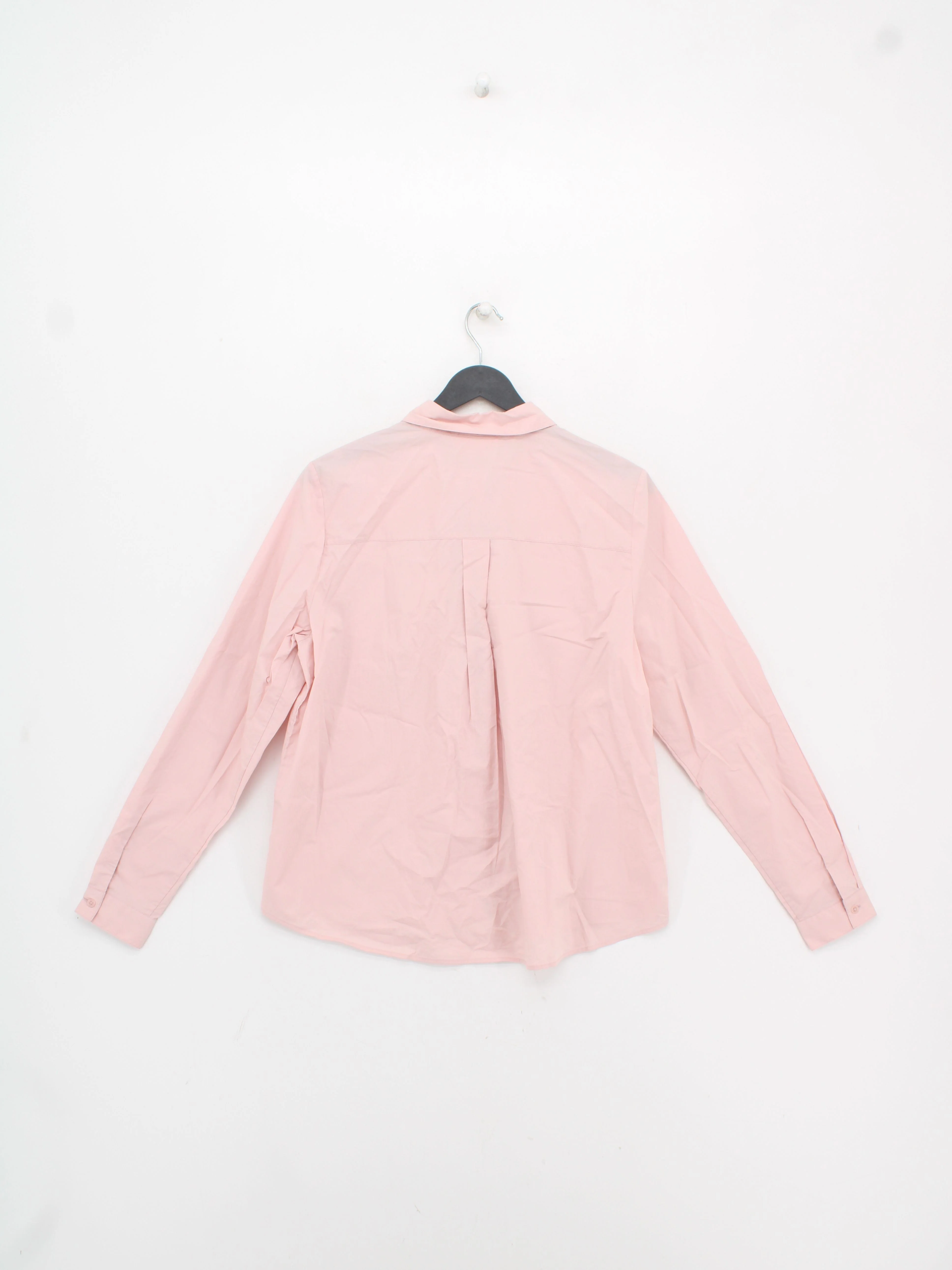 Sezane Women's Shirt S Pink 100% Cotton Long Sleeve Collared Basic - Image 2