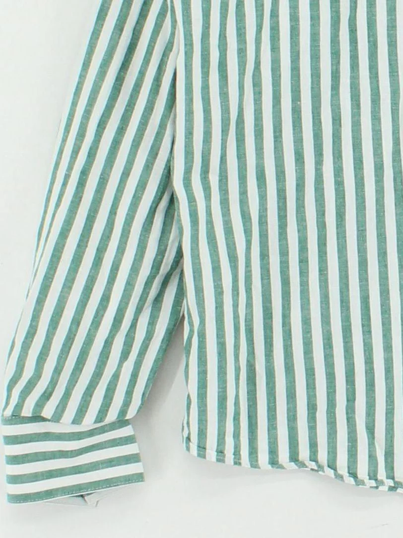 Sezane Women's Shirt UK 12 Multi Cotton with Linen Basic - Image 4