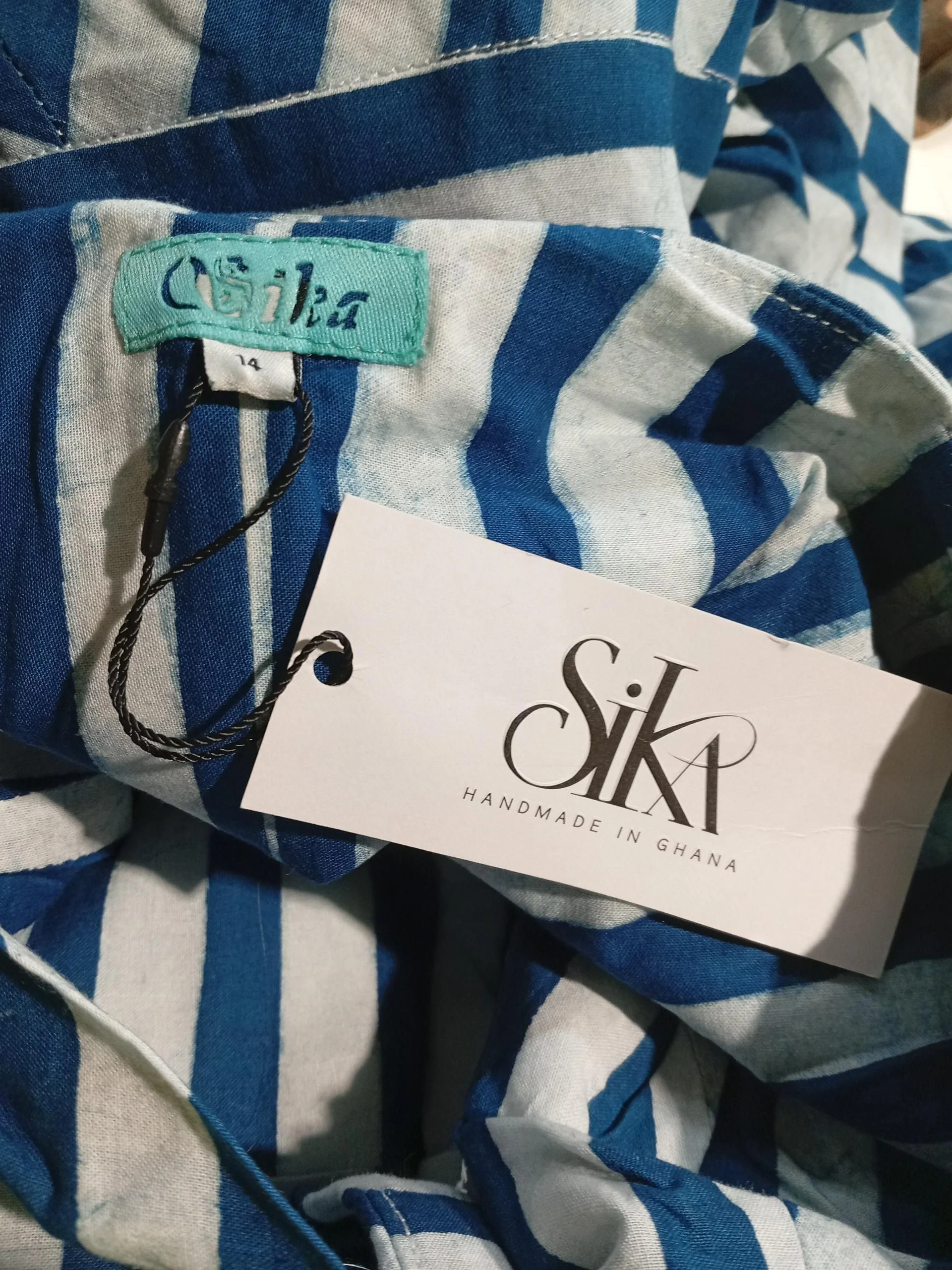 Sika A-Line Midi Dress UK14 in Blue - Image 5