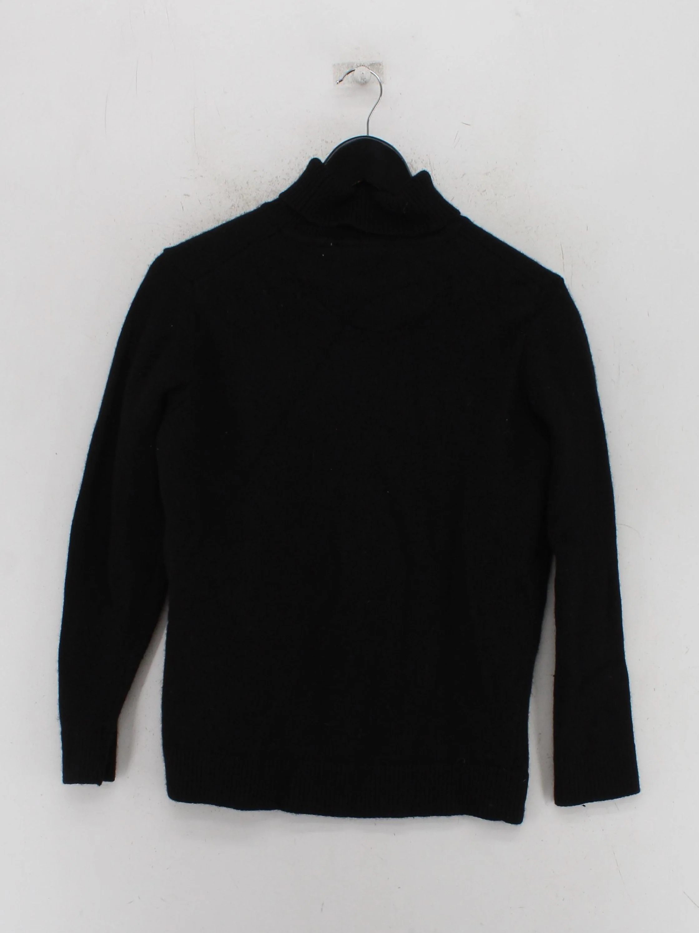 SikSilk Men's Jumper M Black Wool with Viscose, Polyamide Roll Neck Pullover - Image 2