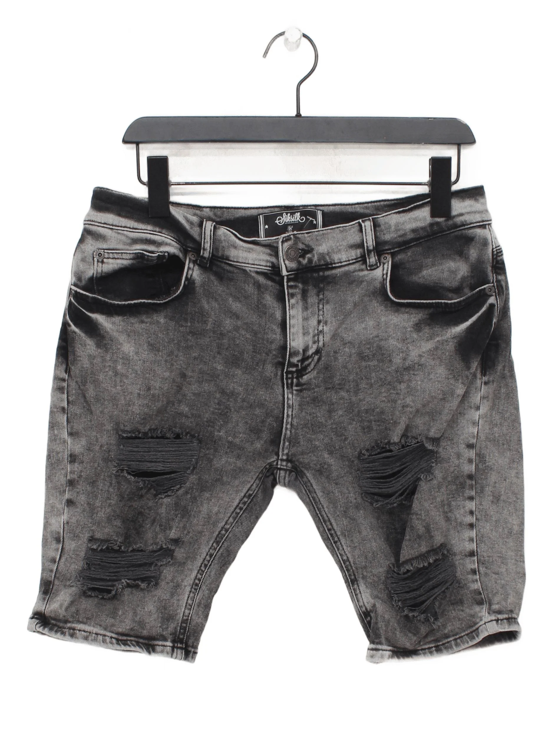 SikSilk Men's Shorts M Grey Cotton with Elastane Chino